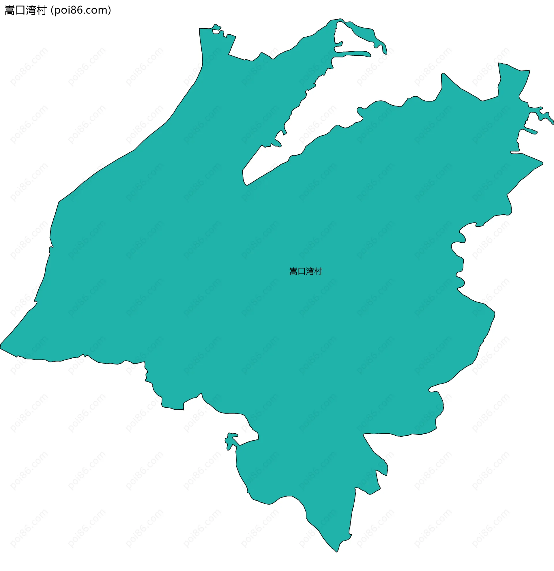 嵩口湾村边界地图