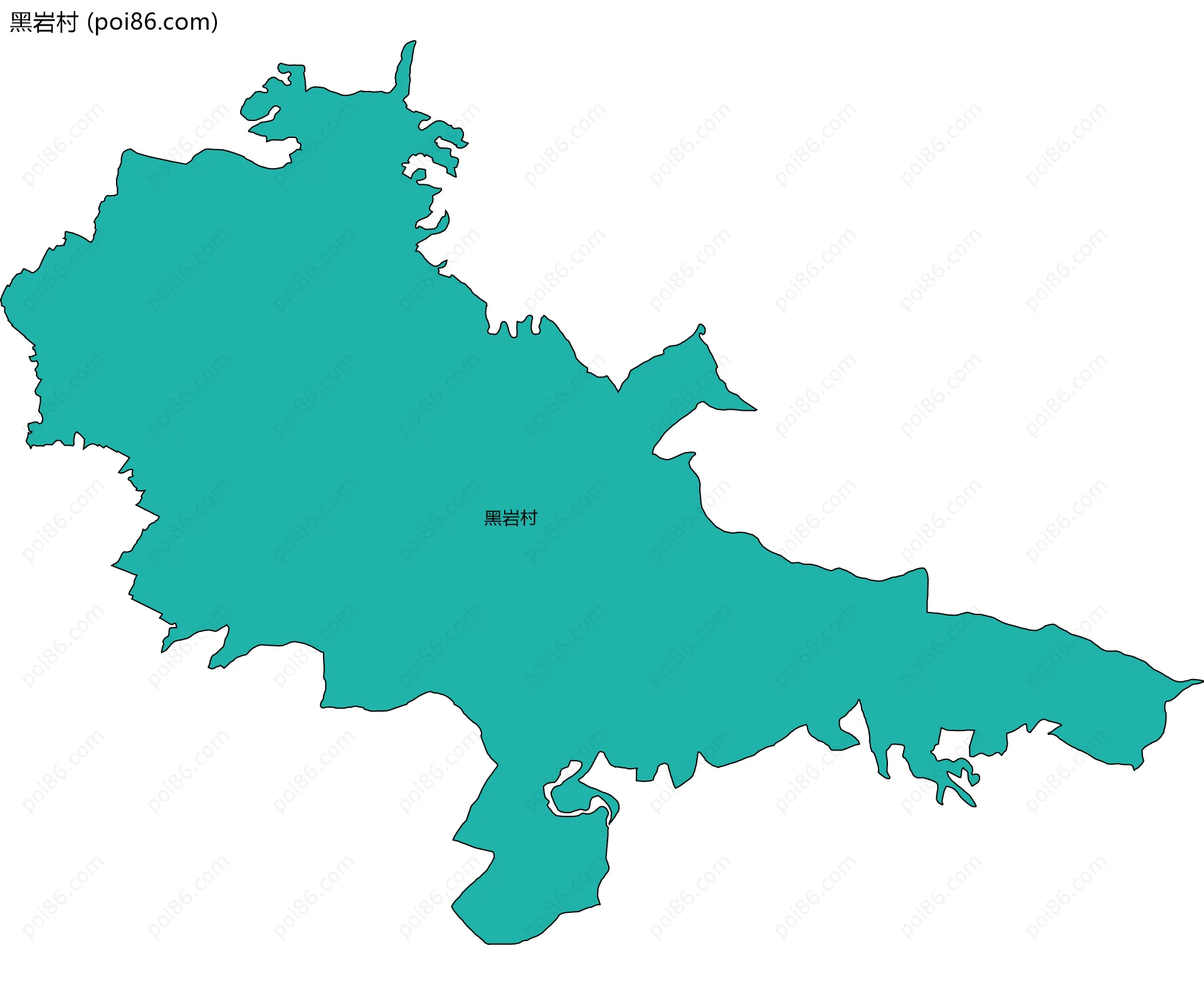 黑岩村边界地图