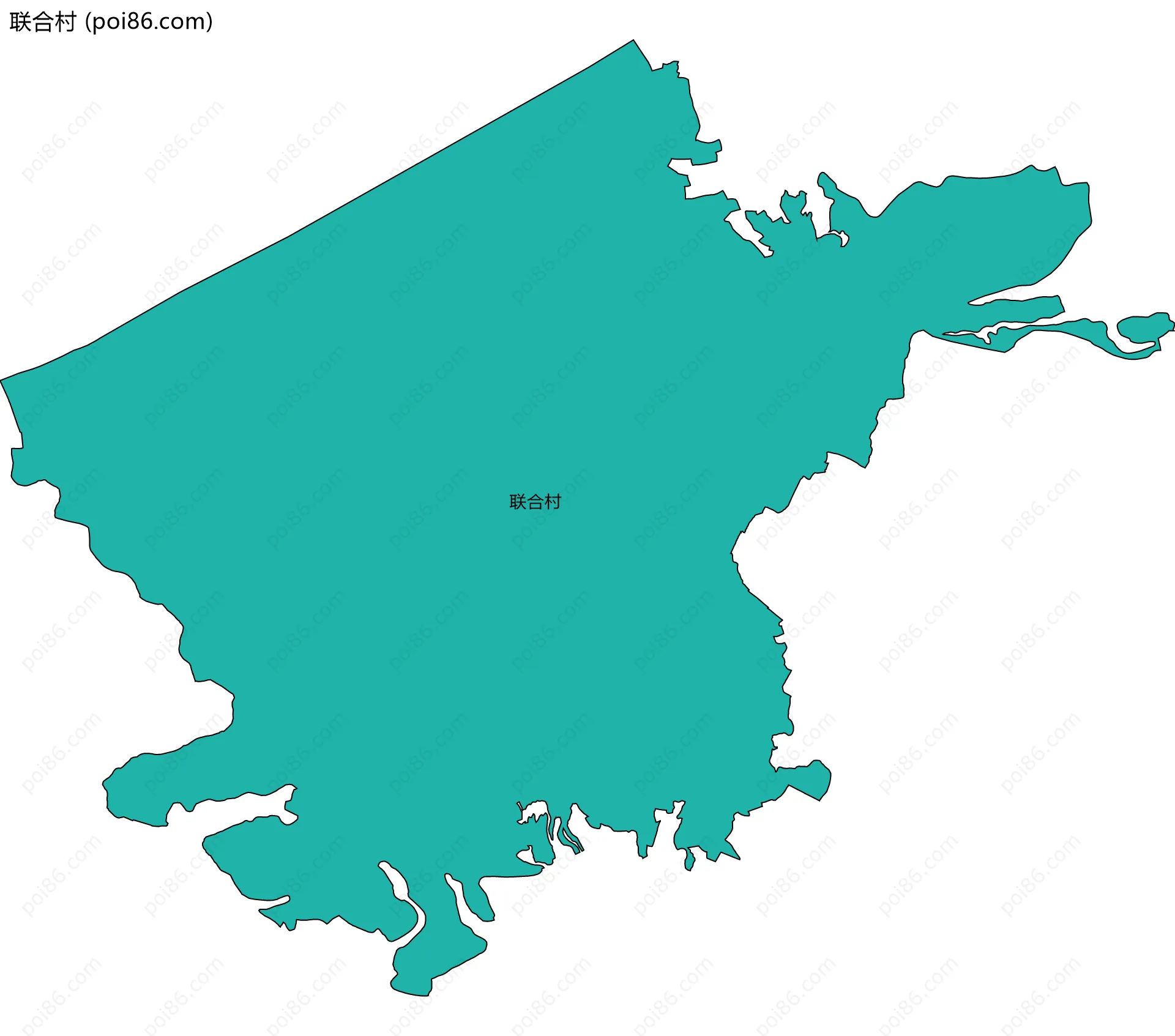 联合村边界地图