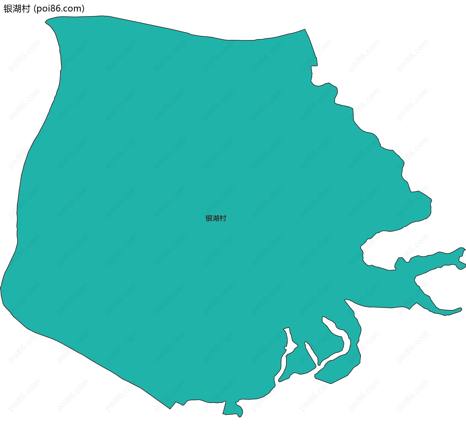 银湖村边界地图