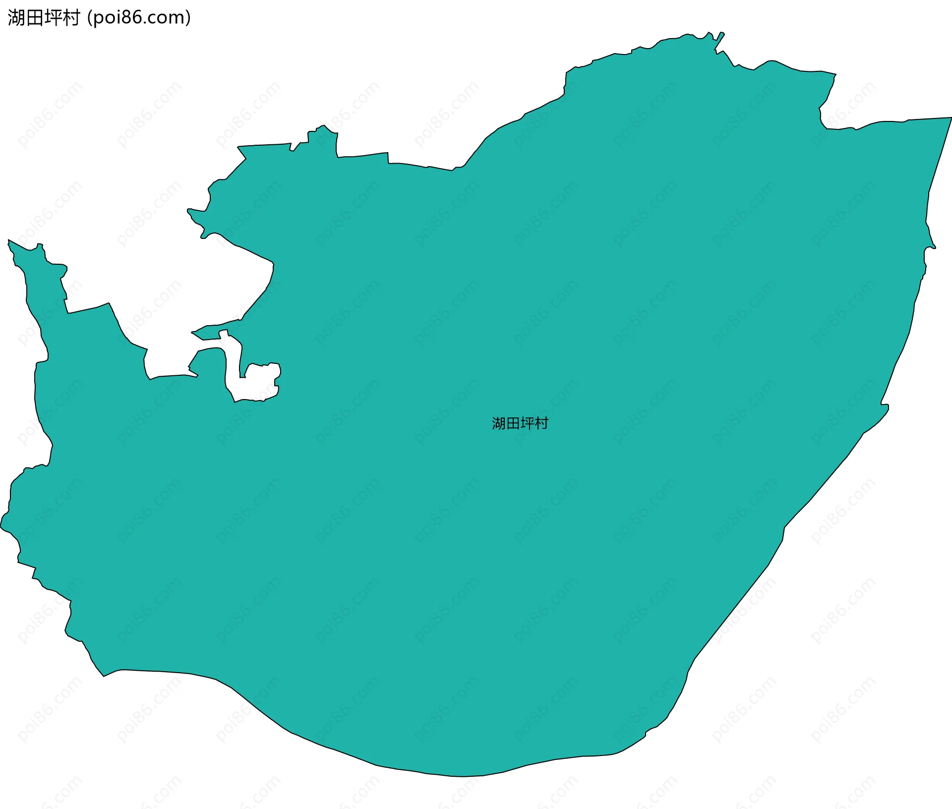 湖田坪村边界地图