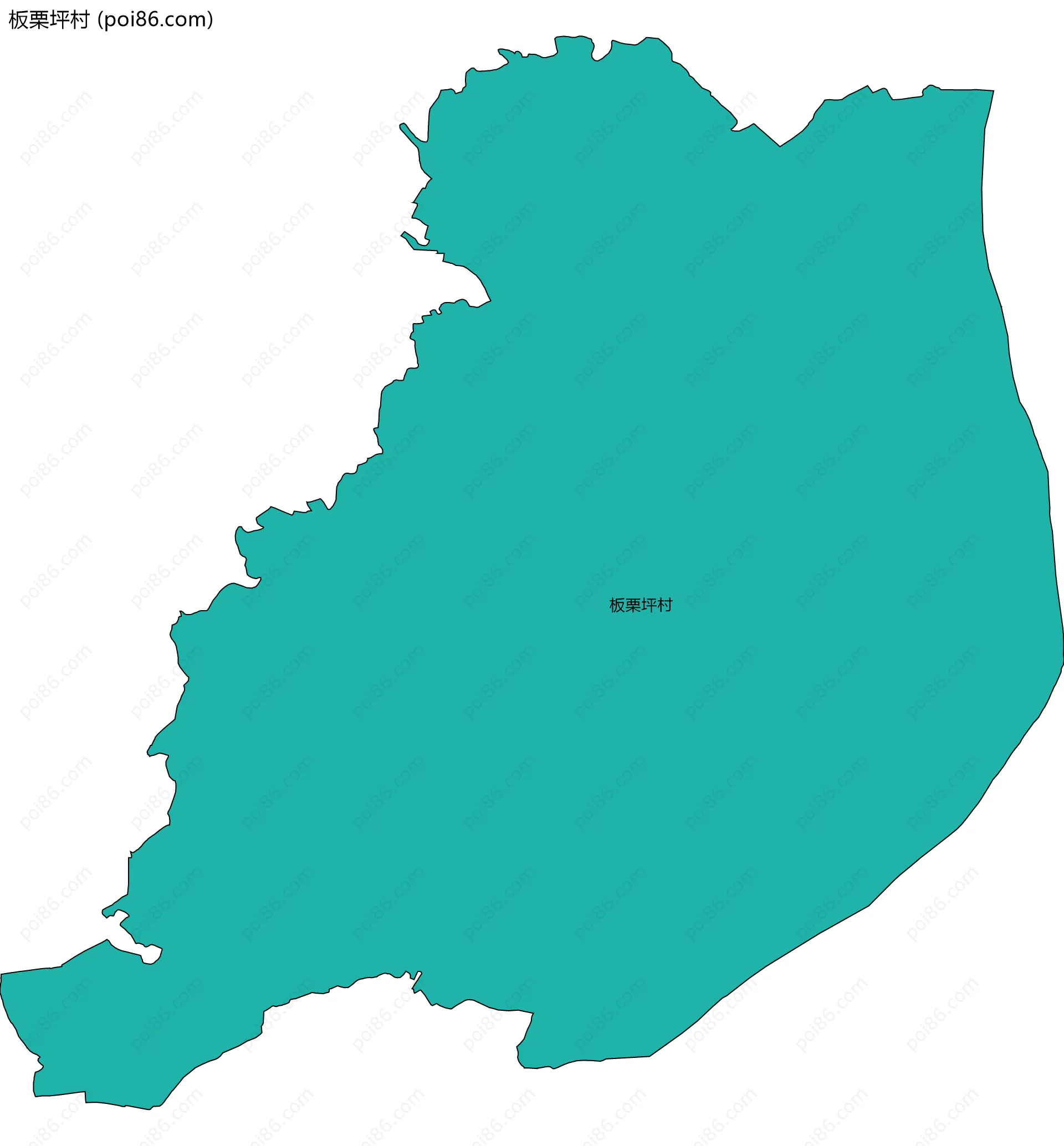 板栗坪村边界地图