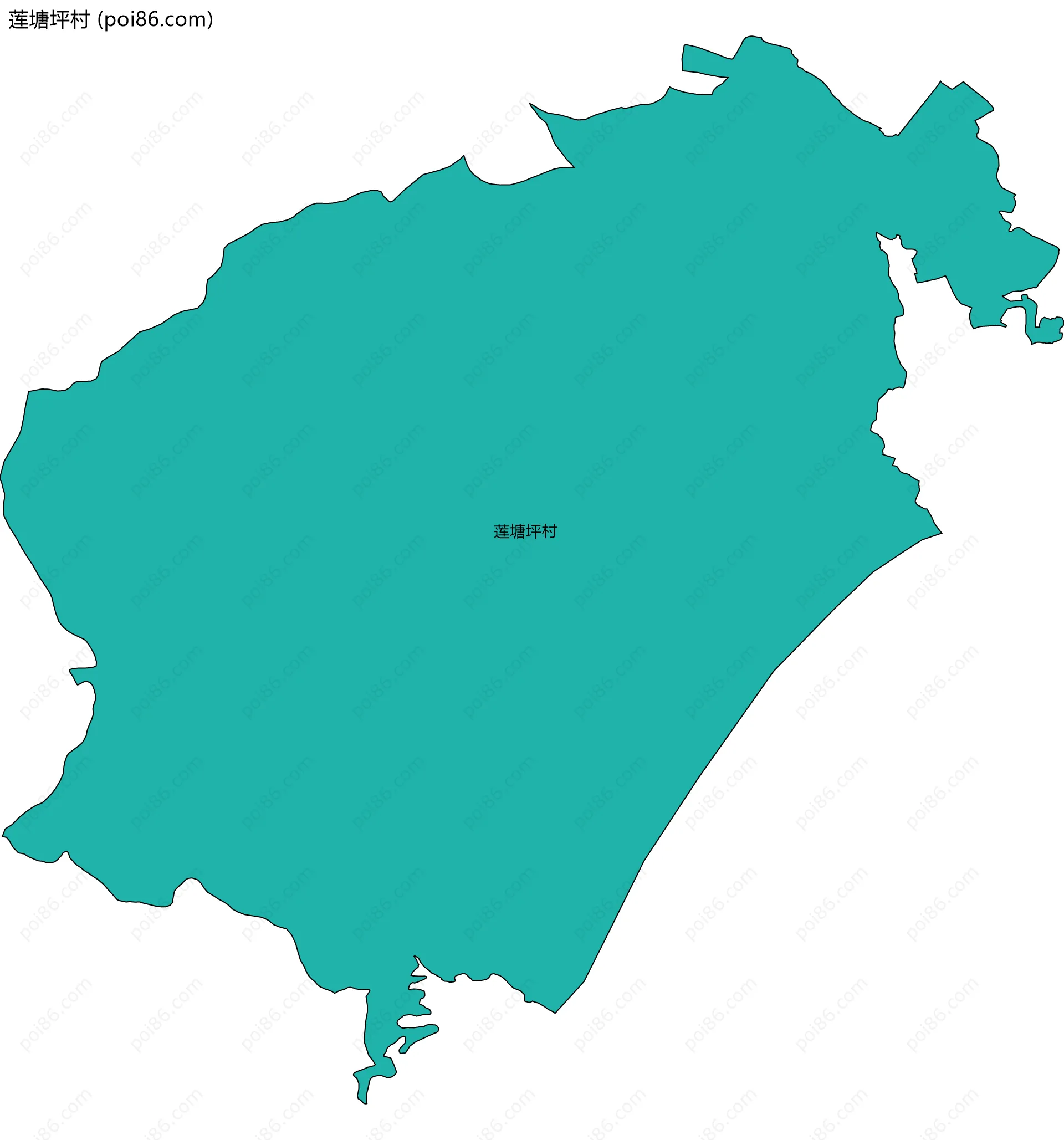 莲塘坪村边界地图