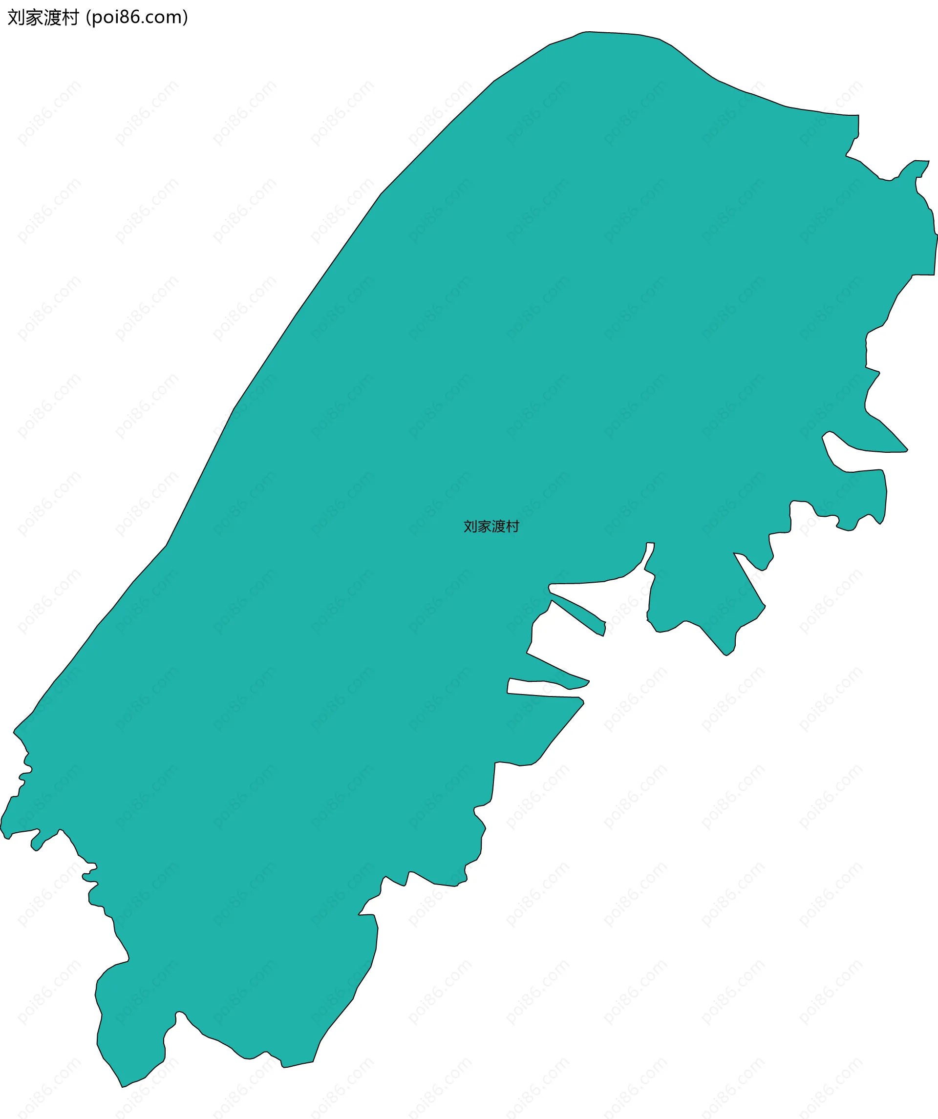 刘家渡村边界地图