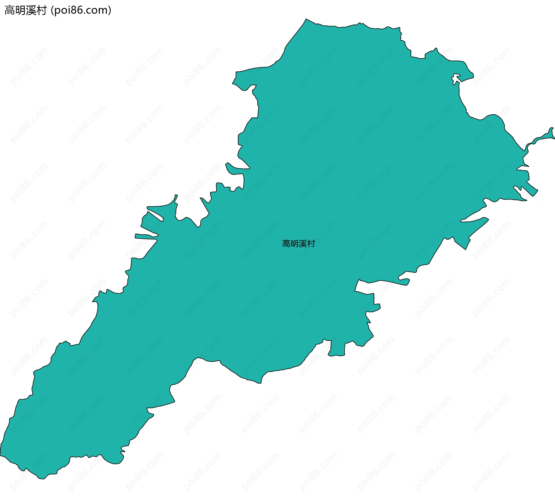 高明溪村边界地图