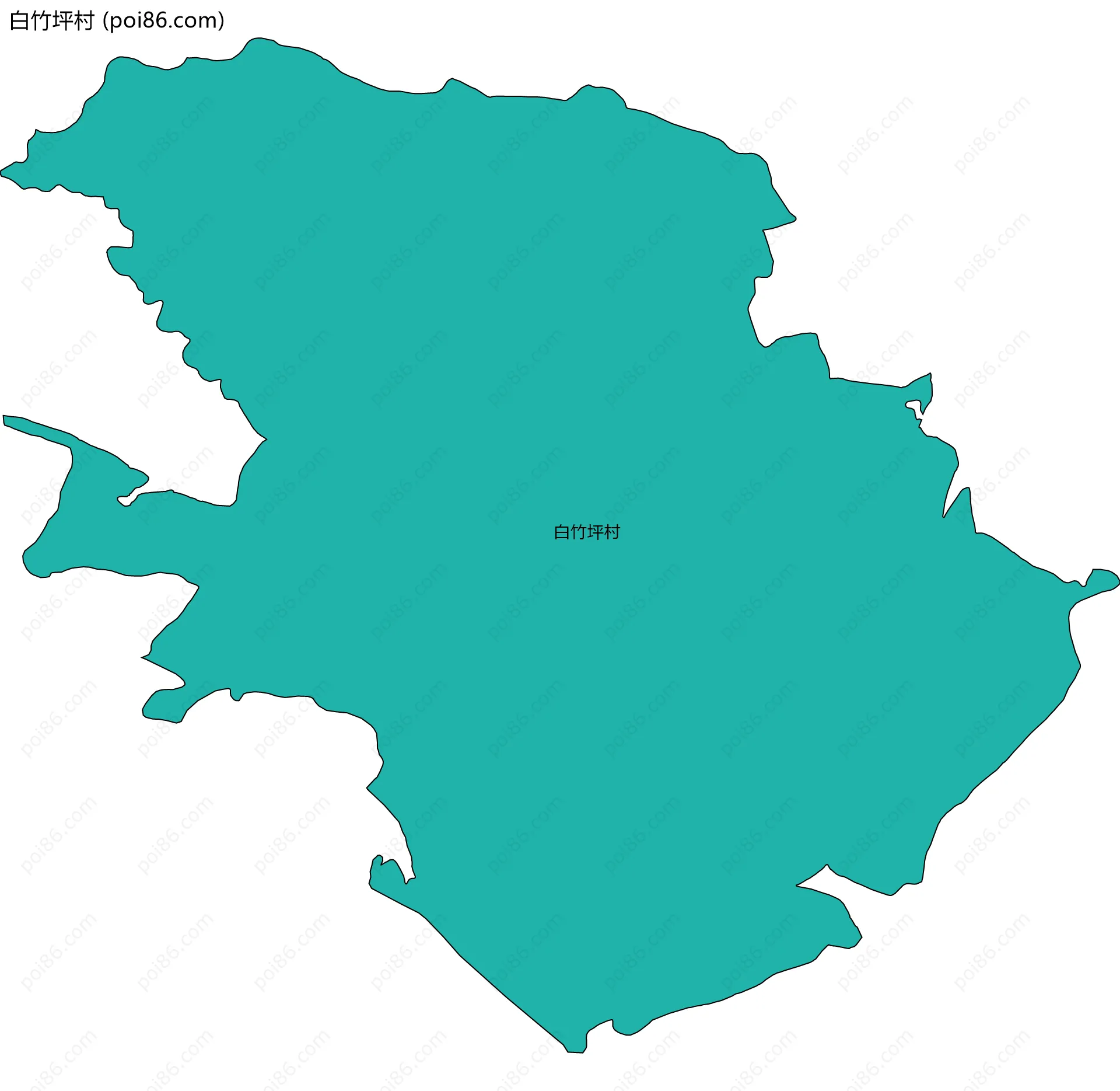 白竹坪村边界地图