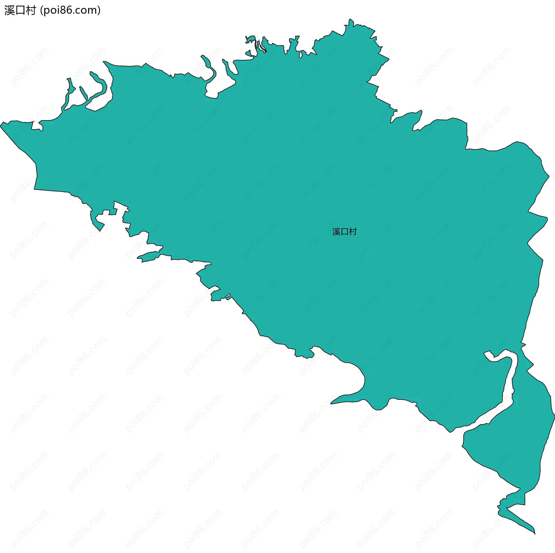 溪口村边界地图