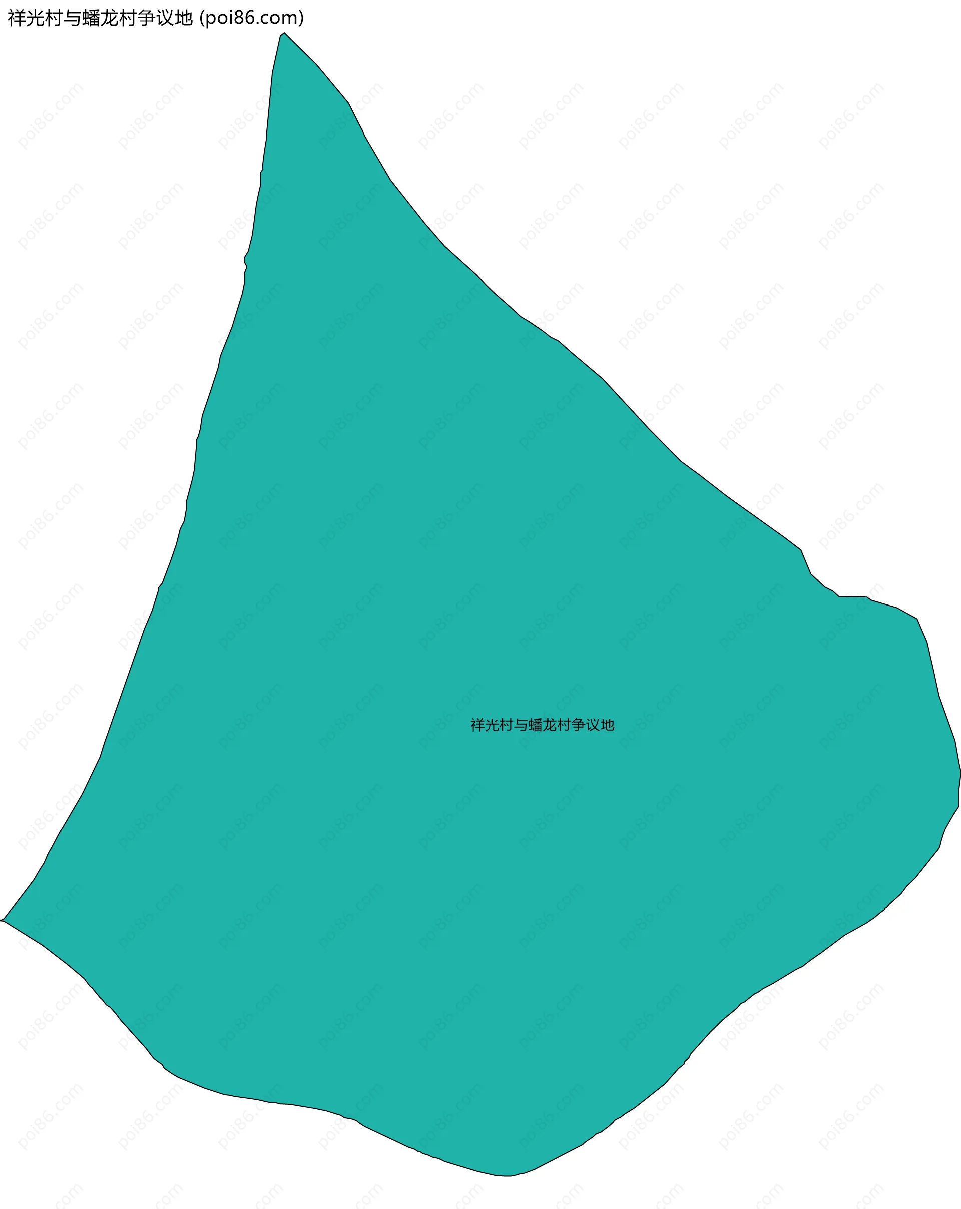 祥光村与蟠龙村争议地边界地图