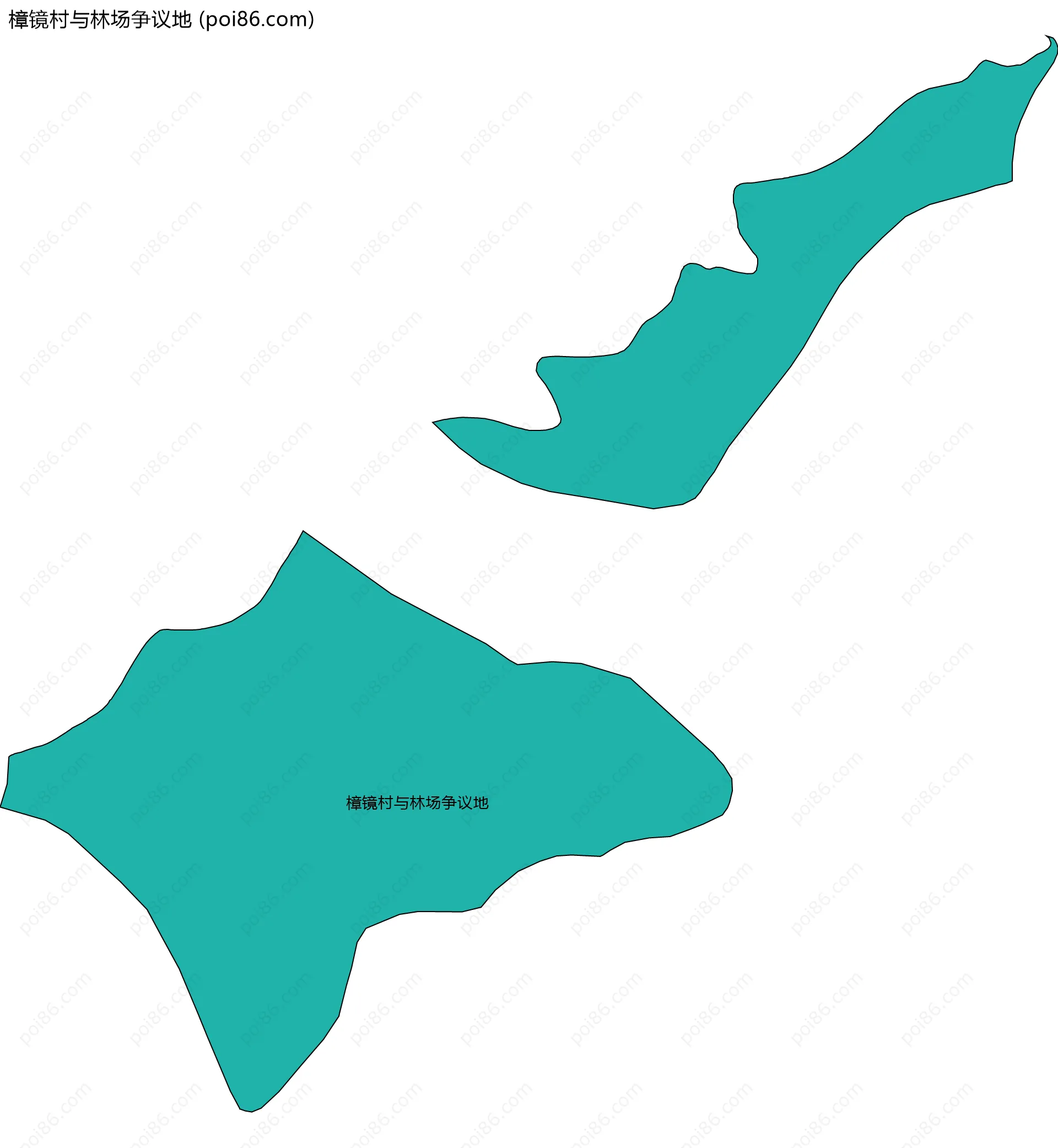 樟镜村与林场争议地边界地图