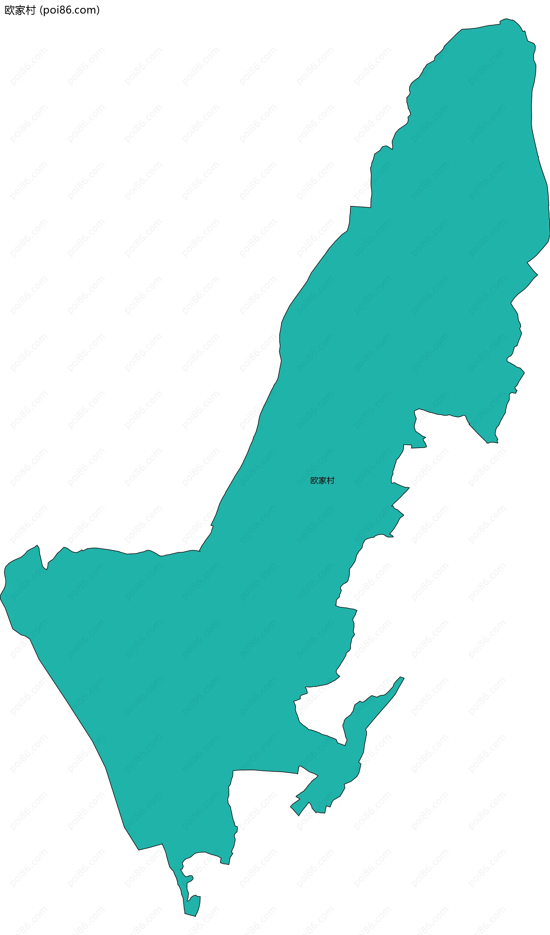 欧家村边界地图