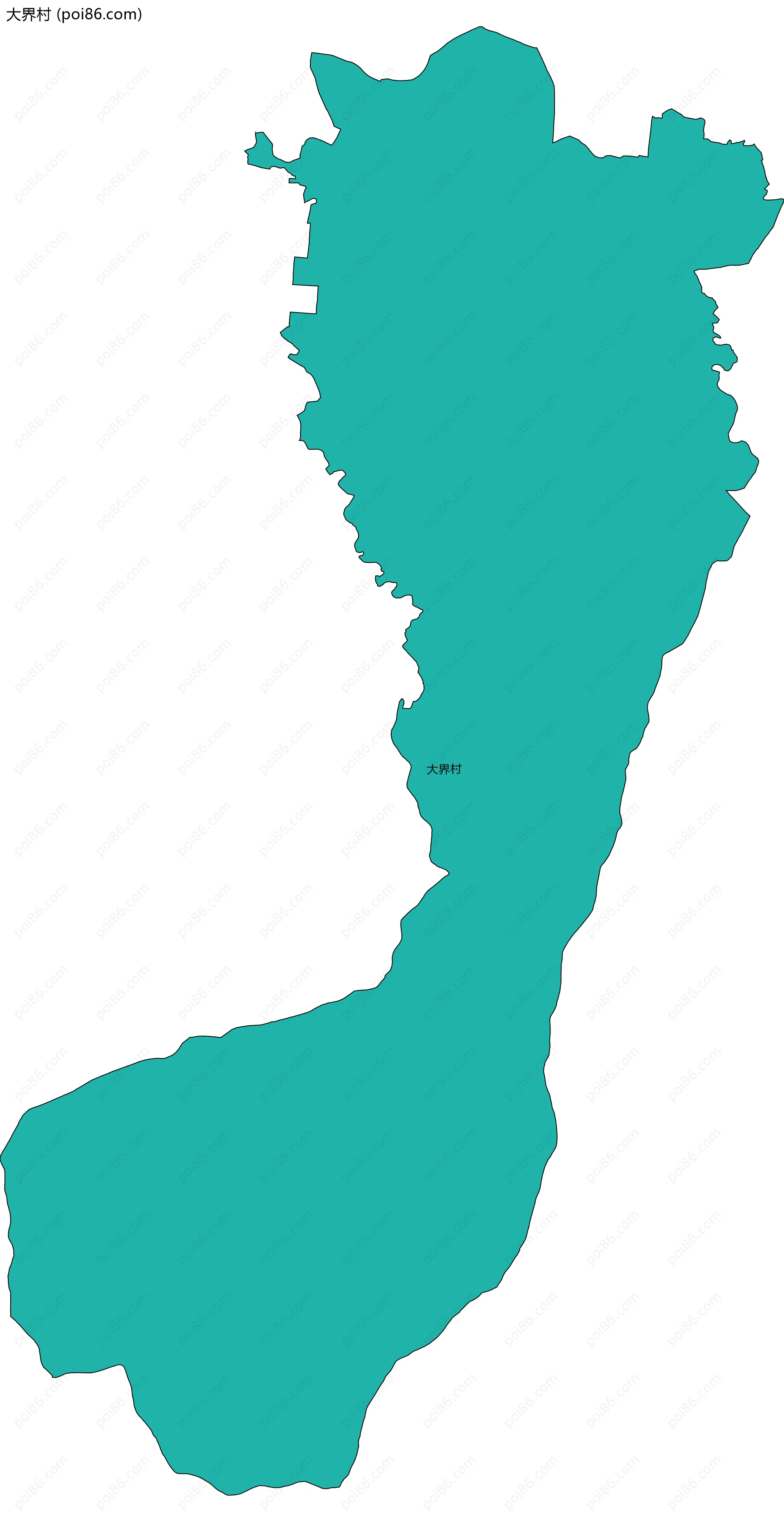 大界村边界地图