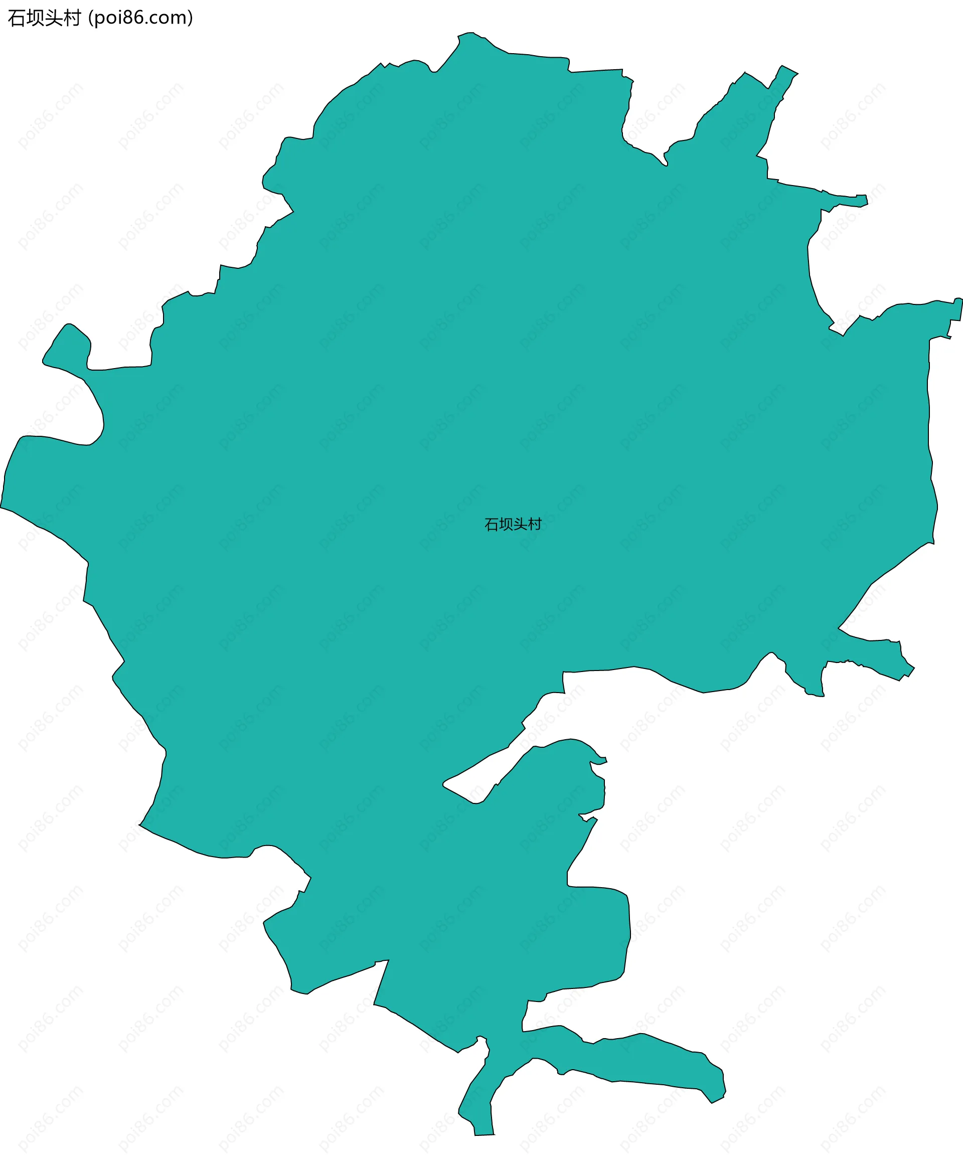 石坝头村边界地图