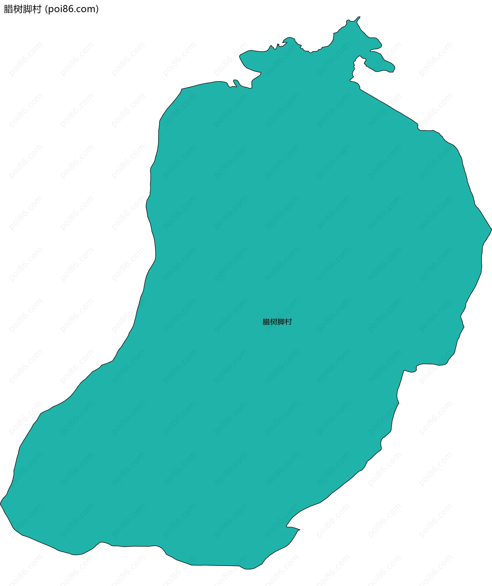 腊树脚村边界地图