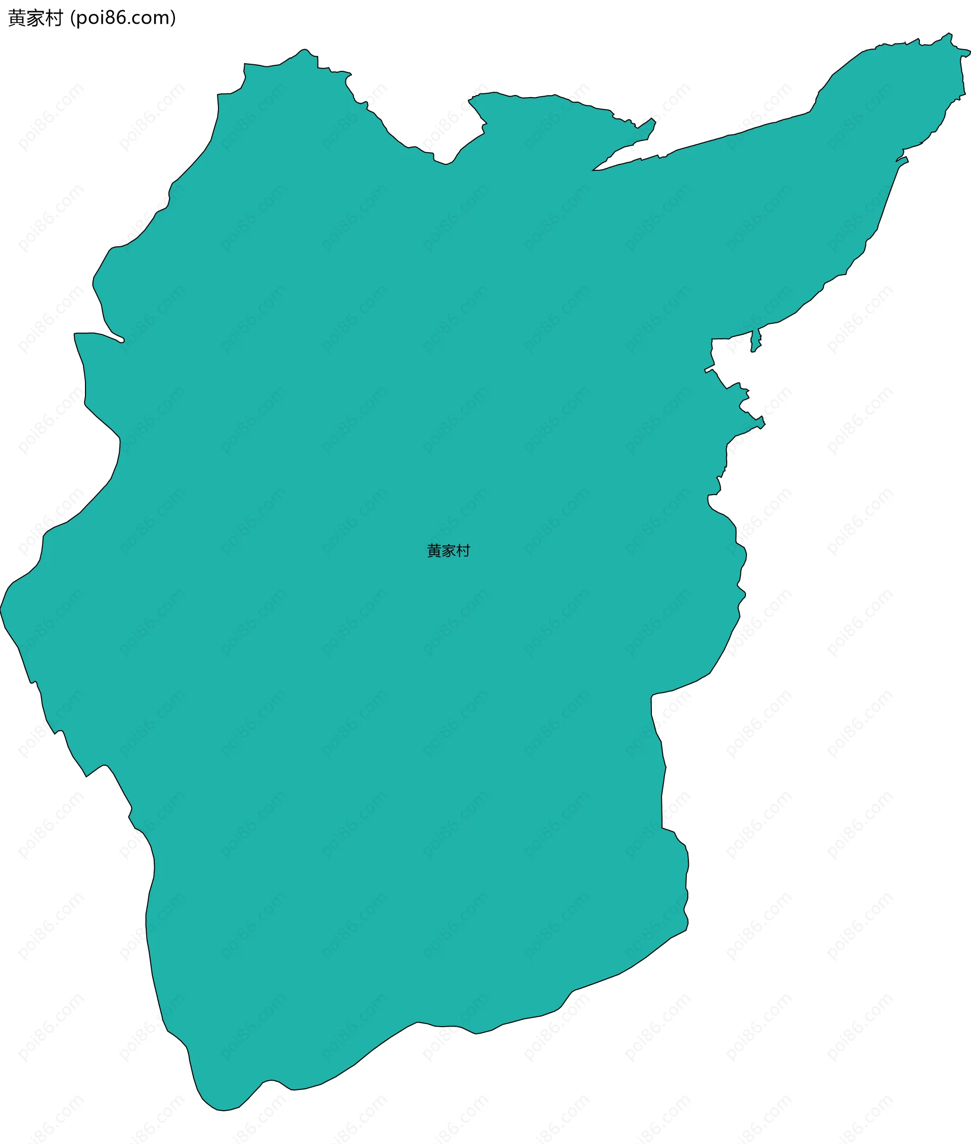 黄家村边界地图