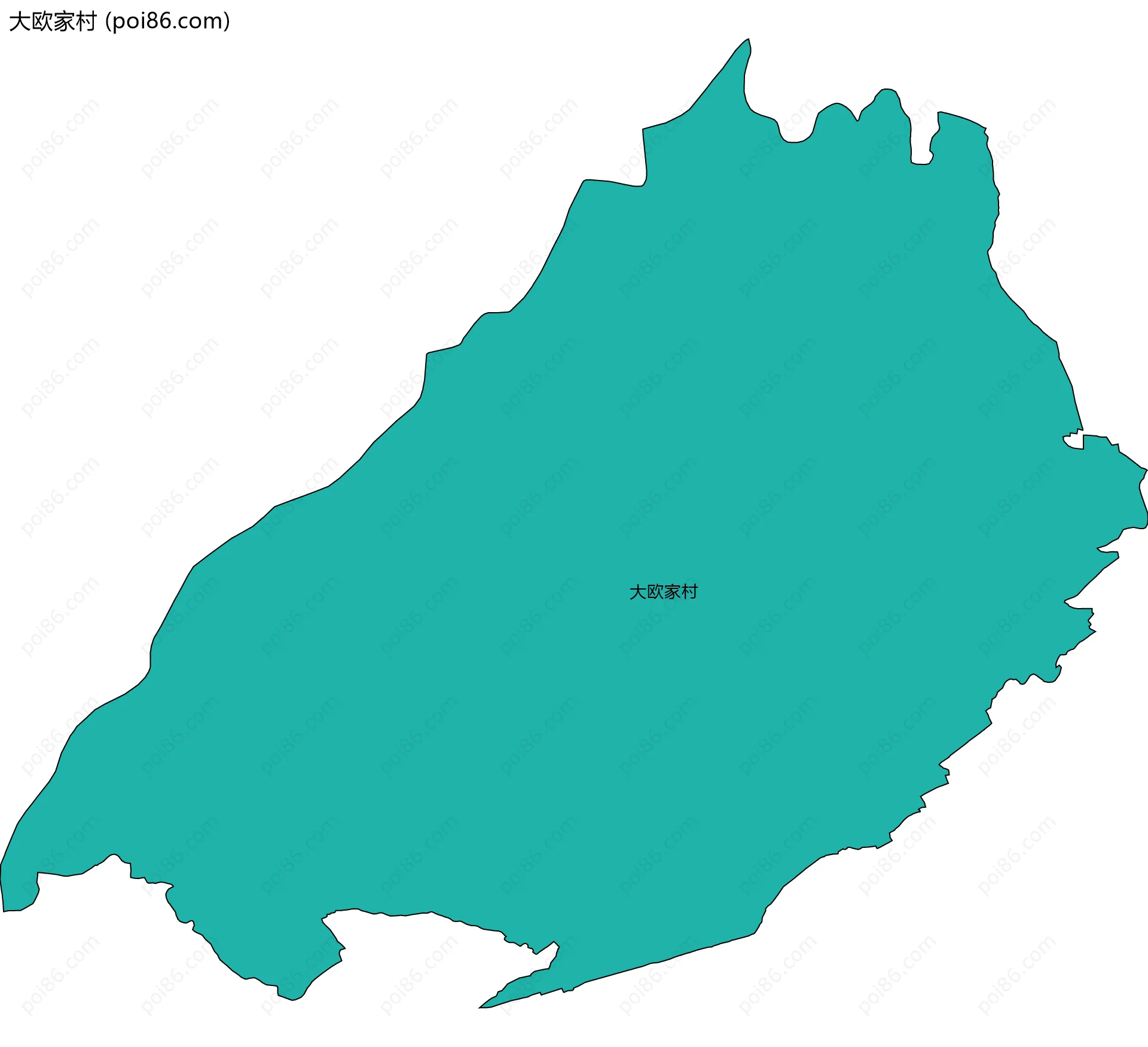 大欧家村边界地图