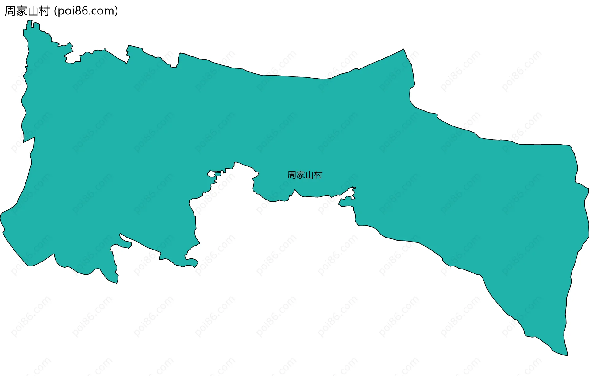 周家山村边界地图