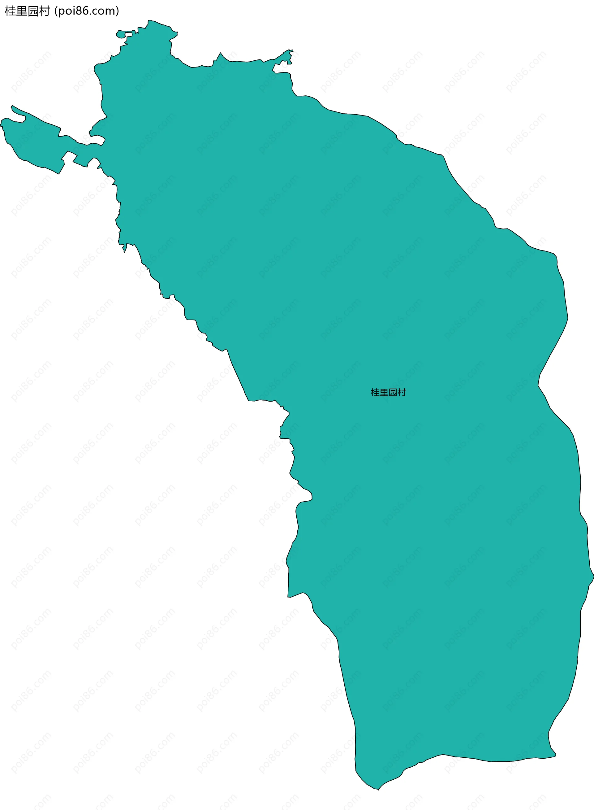 桂里园村边界地图