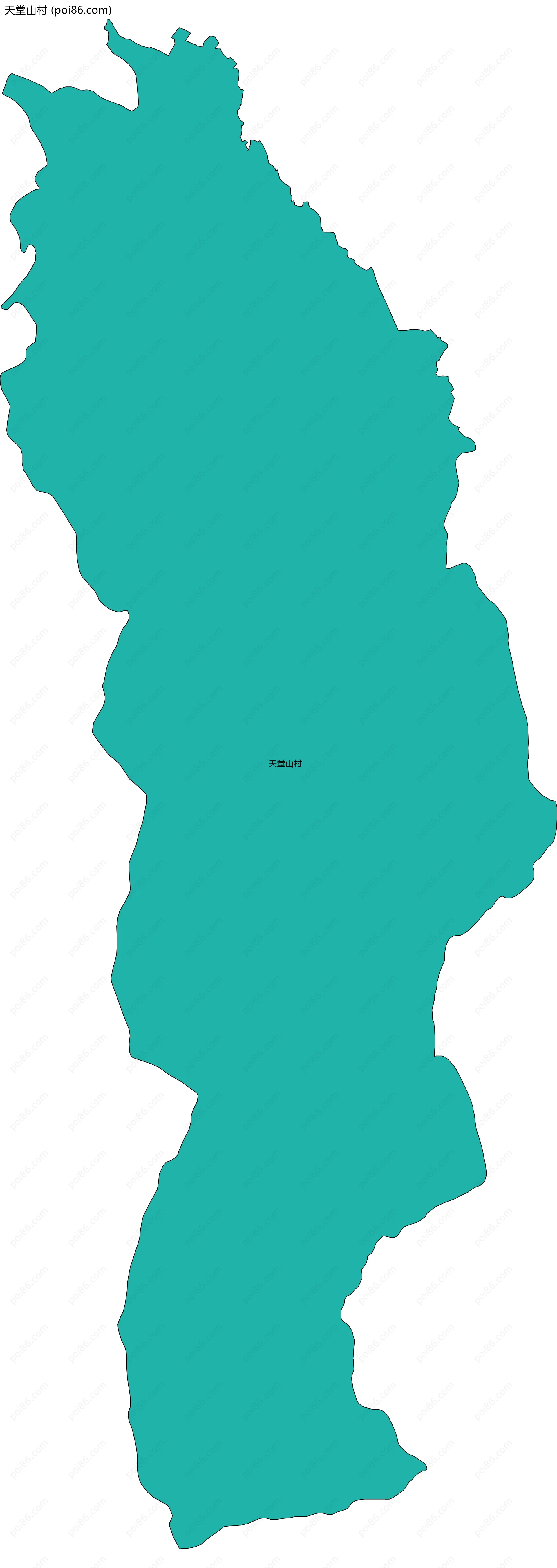 天堂山村边界地图