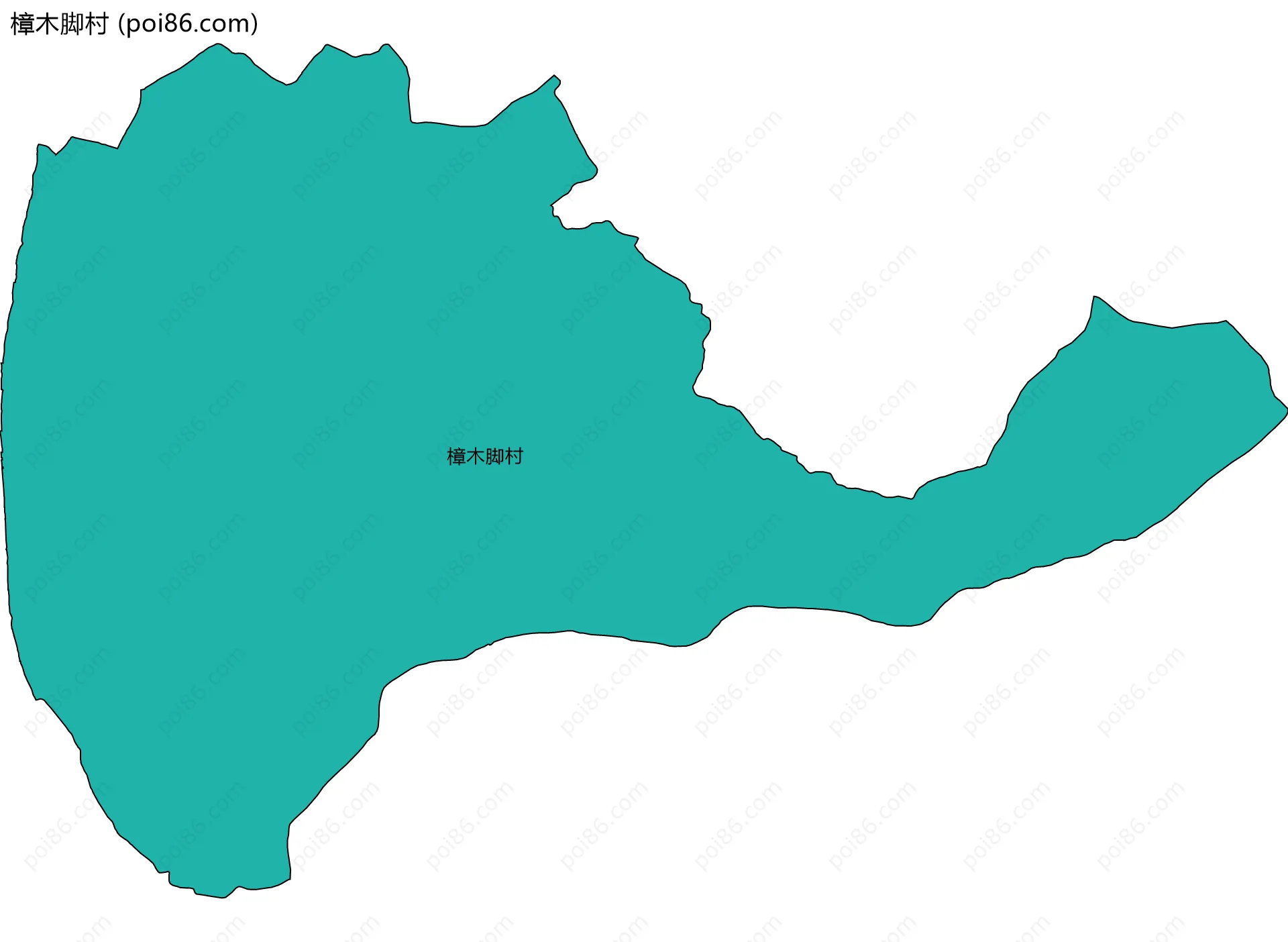 樟木脚村边界地图