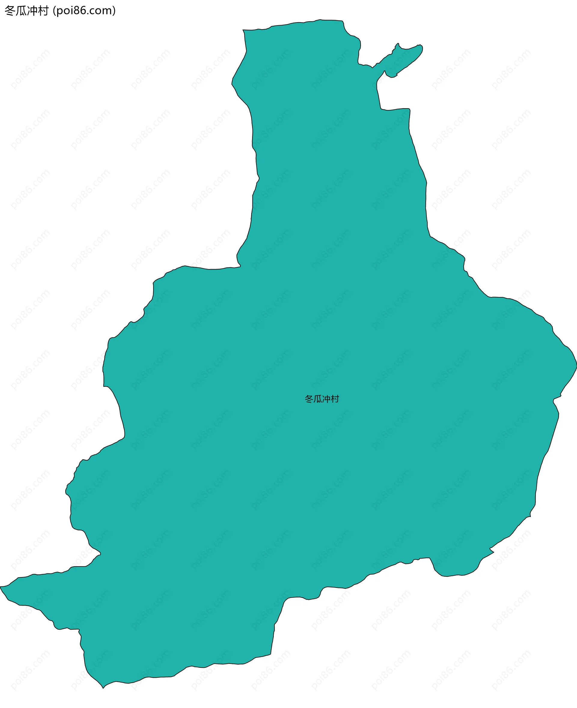 冬瓜冲村边界地图