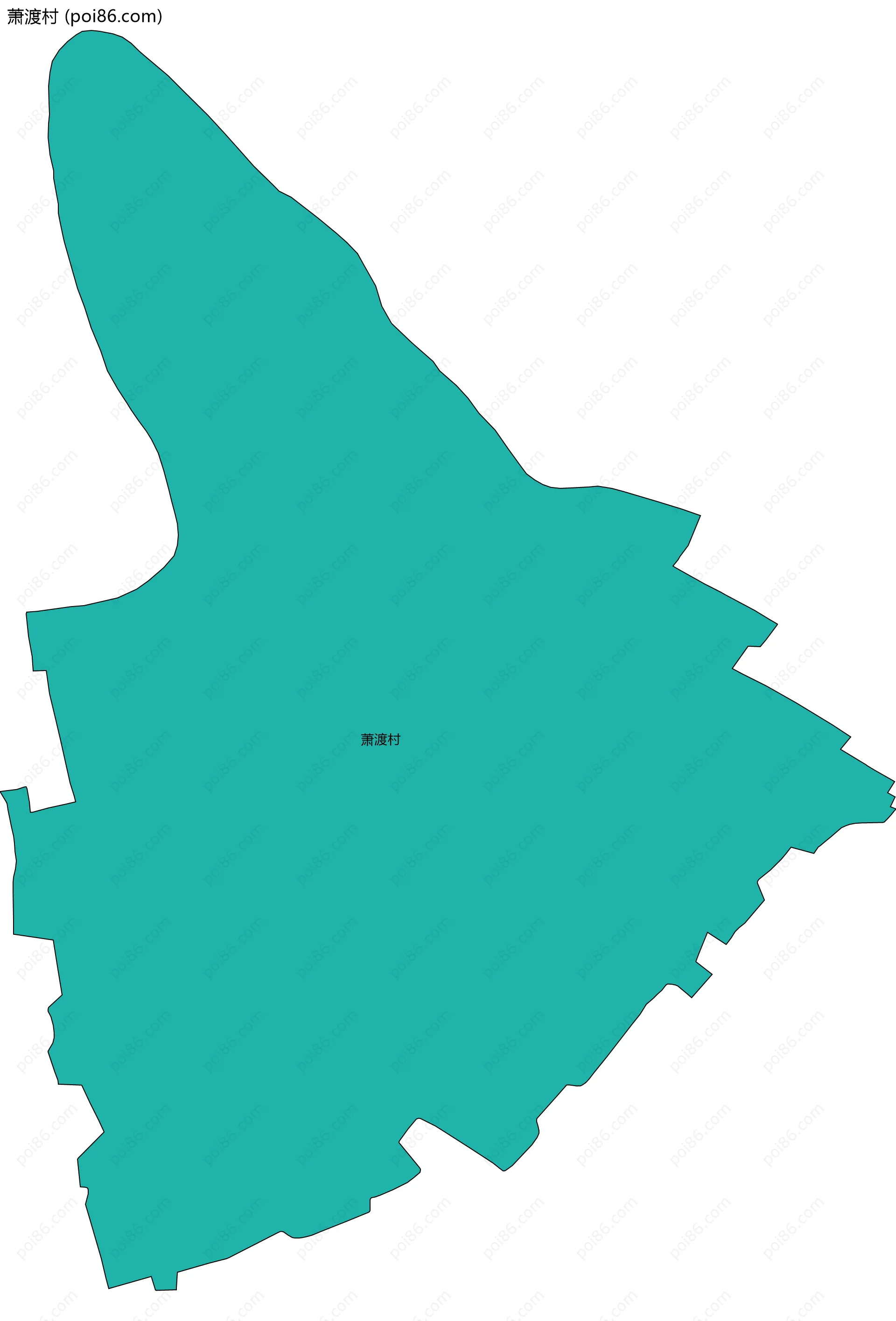 萧渡村边界地图