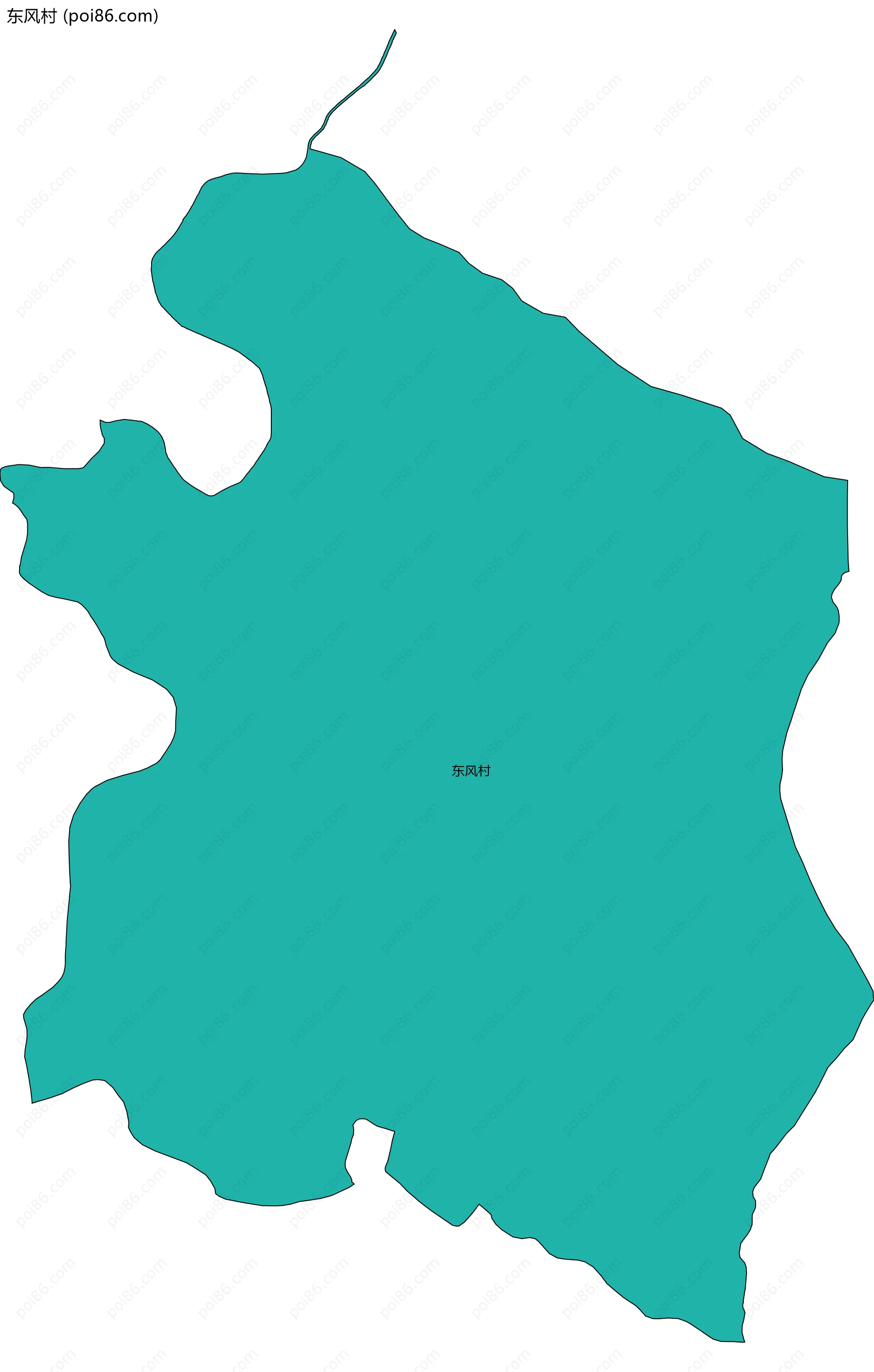 东风村边界地图