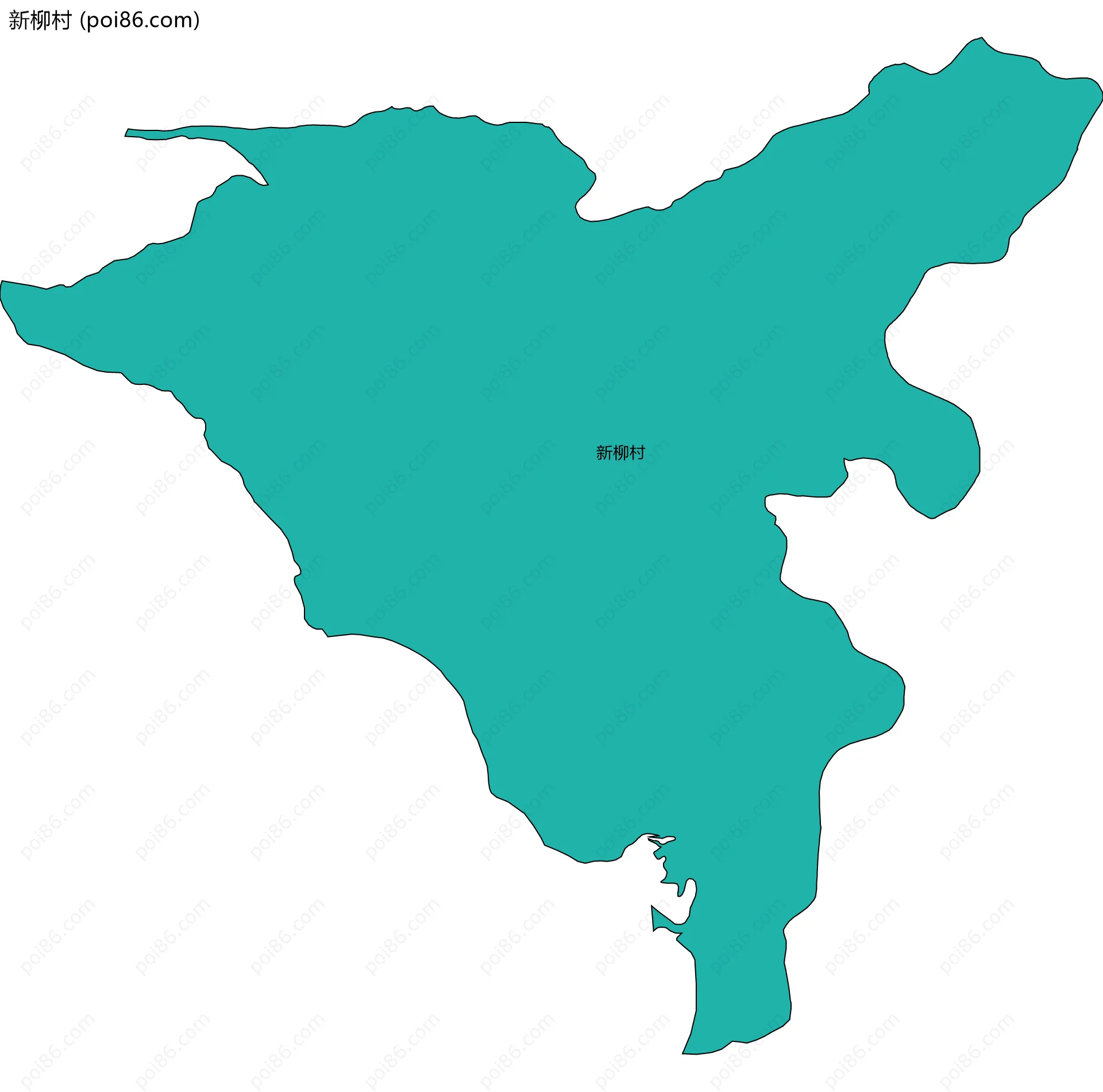 新柳村边界地图