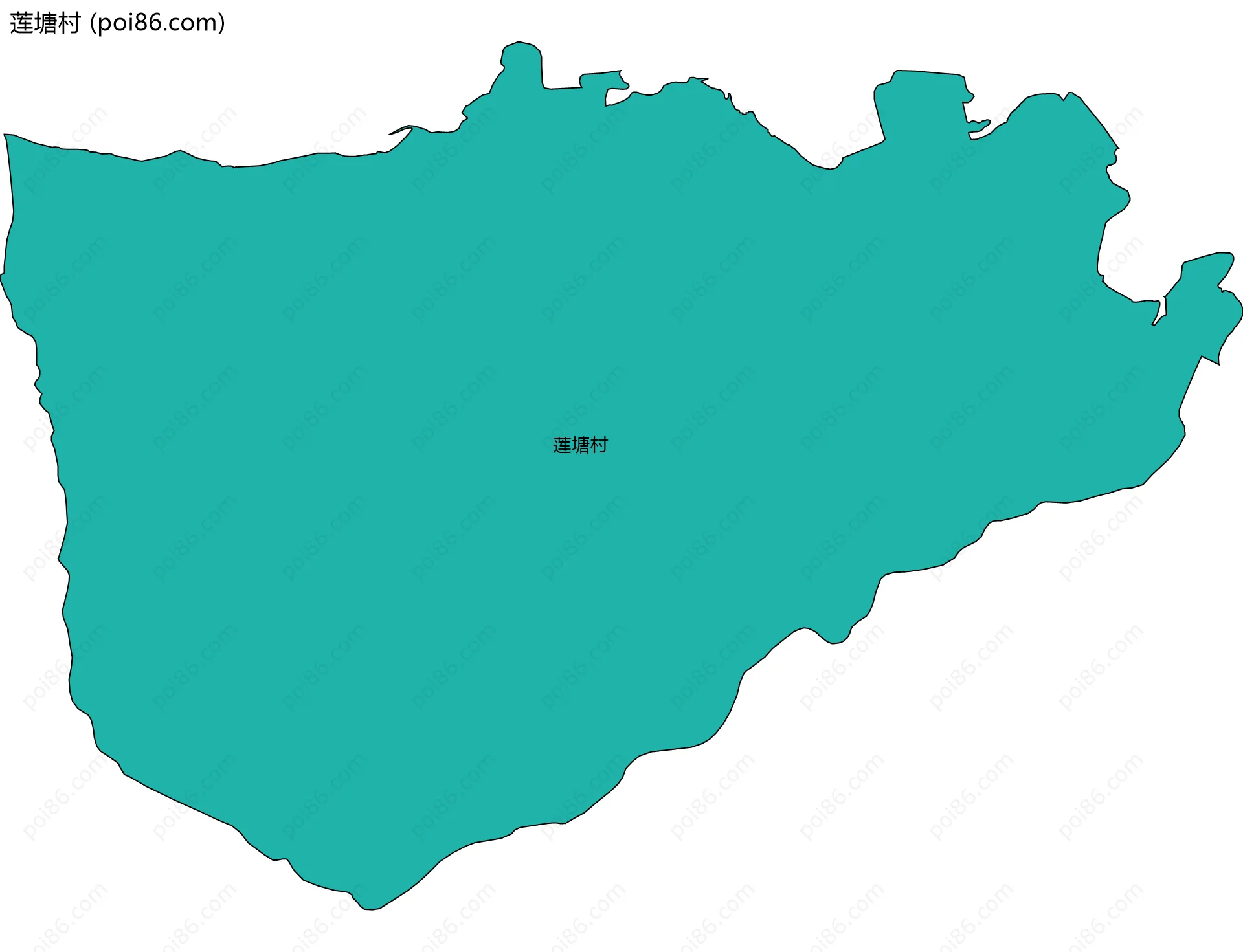 莲塘村边界地图