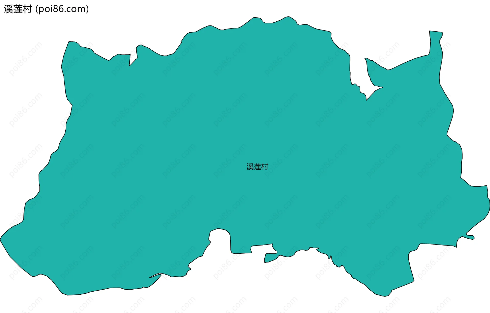溪莲村边界地图