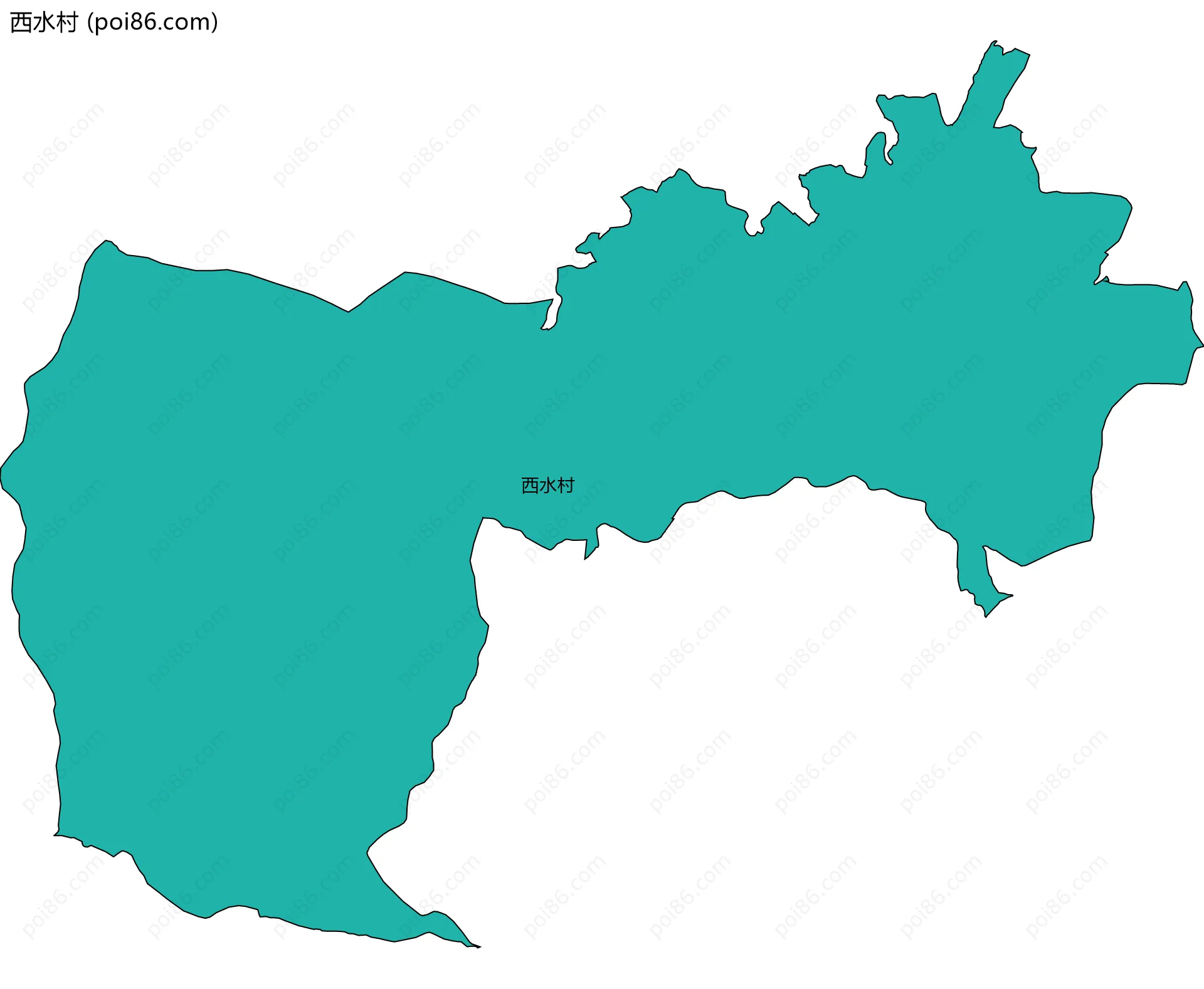 西水村边界地图