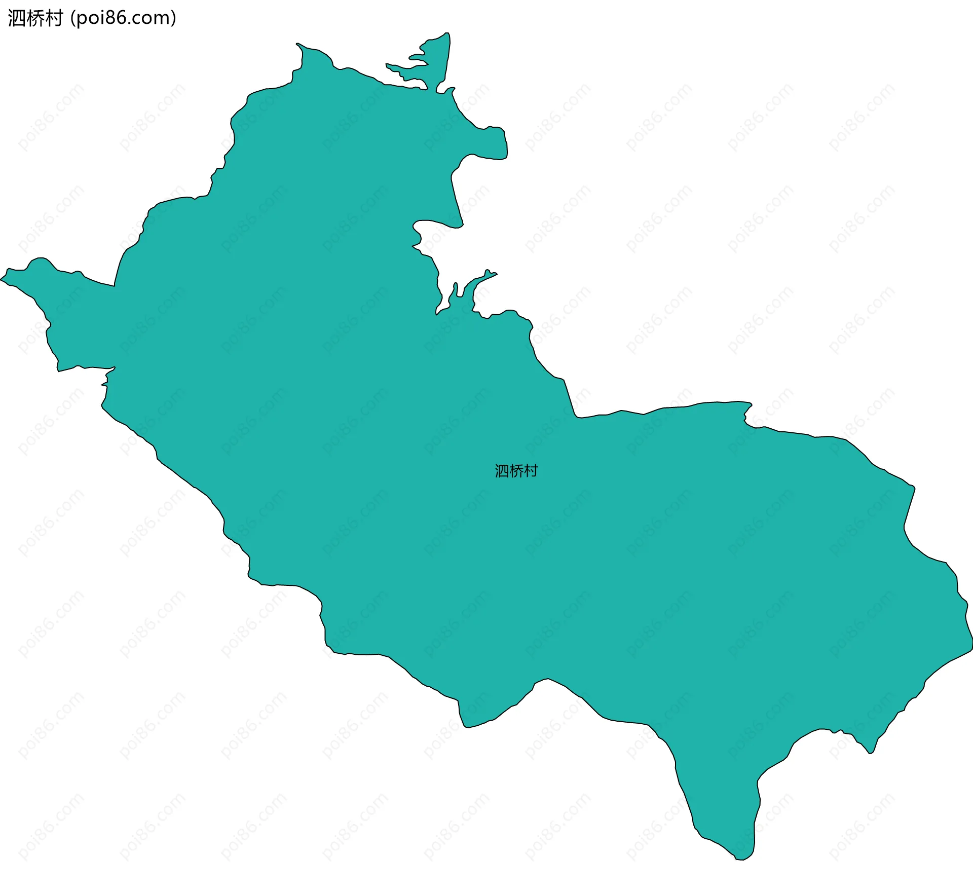 泗桥村边界地图