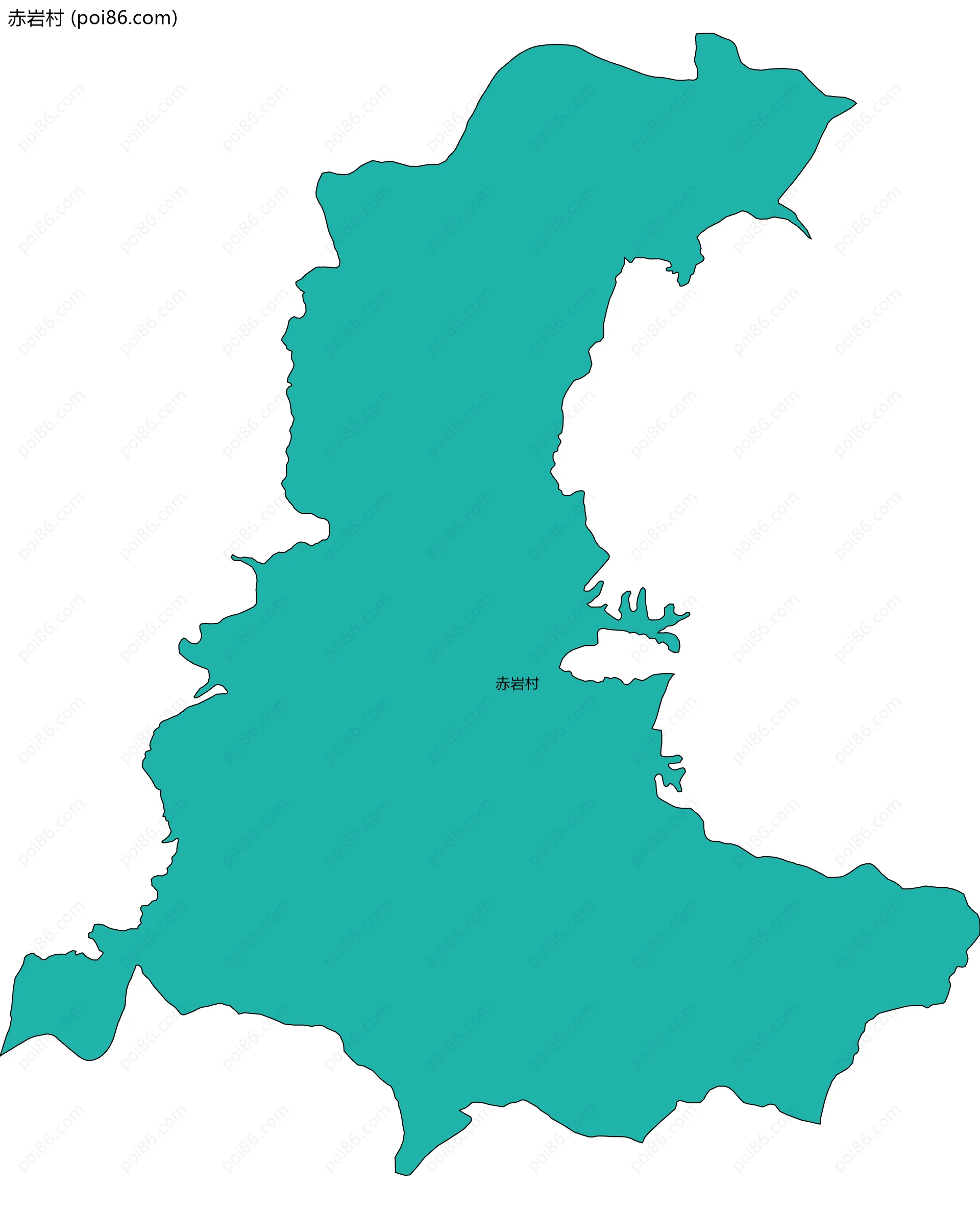 赤岩村边界地图