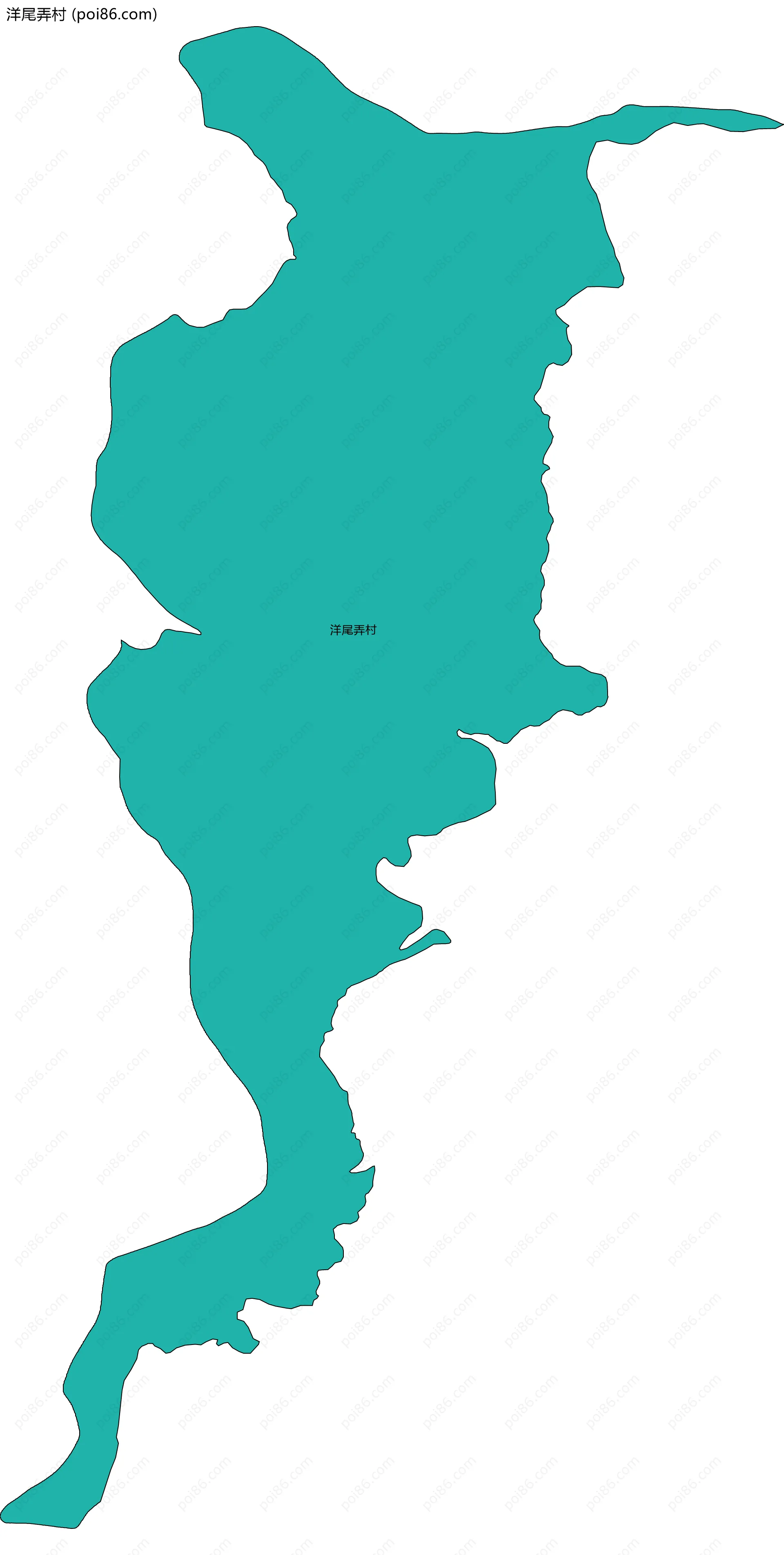 洋尾弄村边界地图