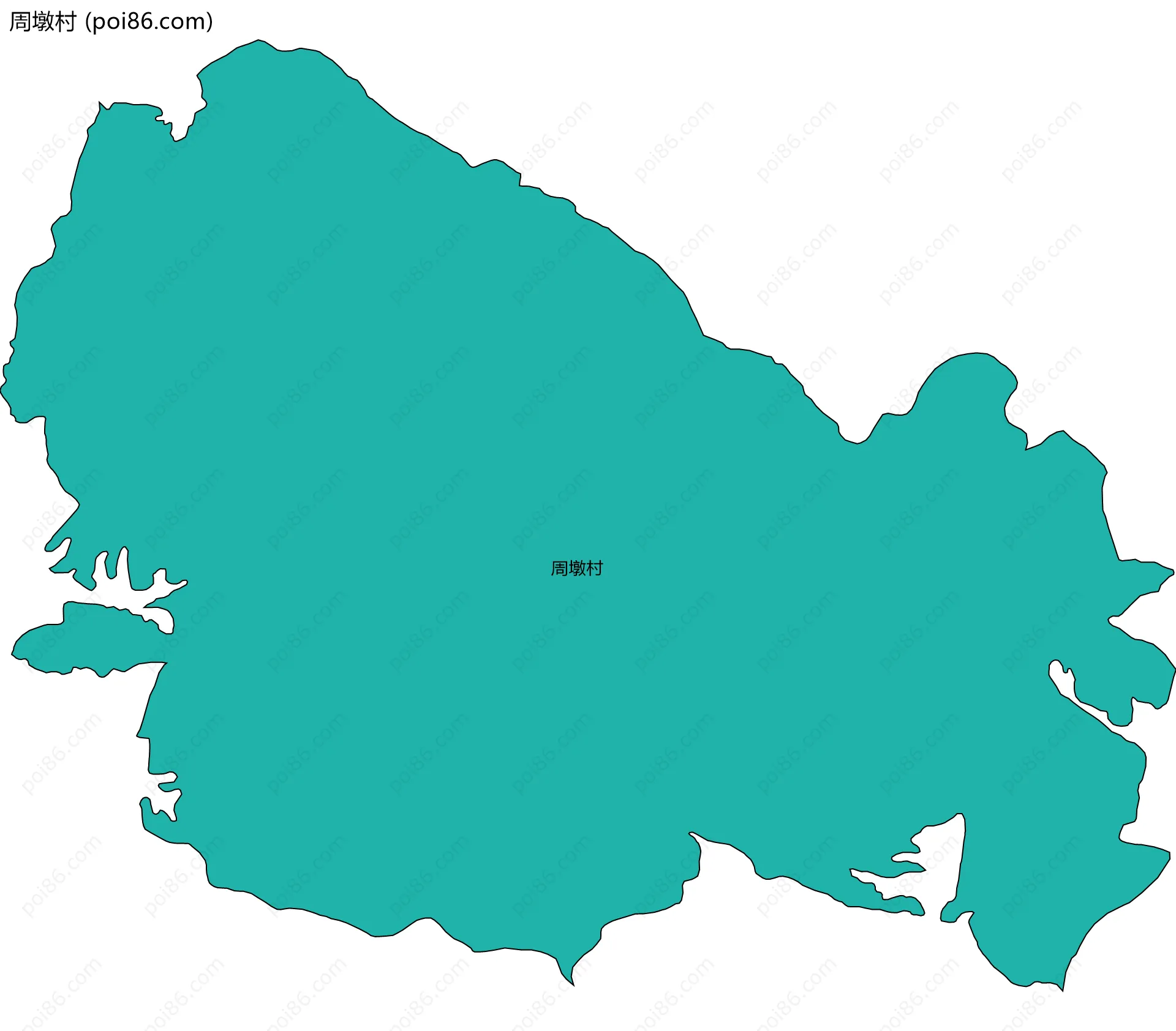 周墩村边界地图