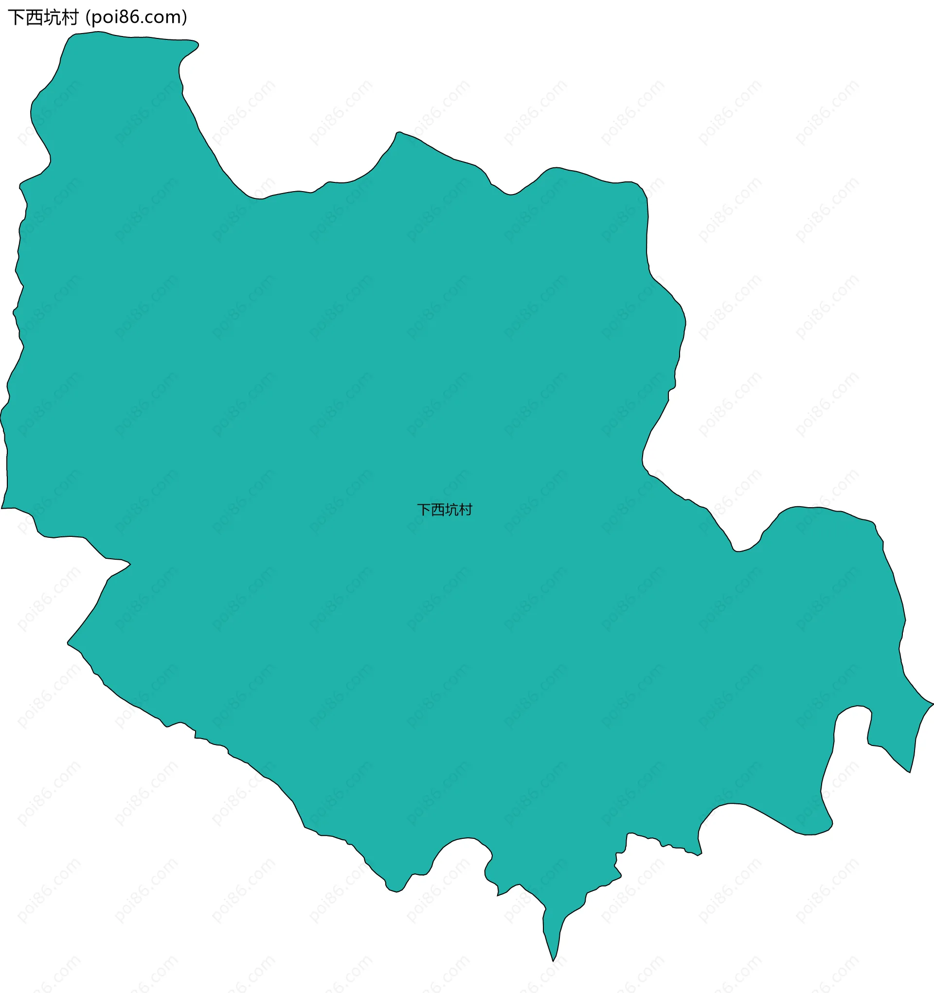 下西坑村边界地图