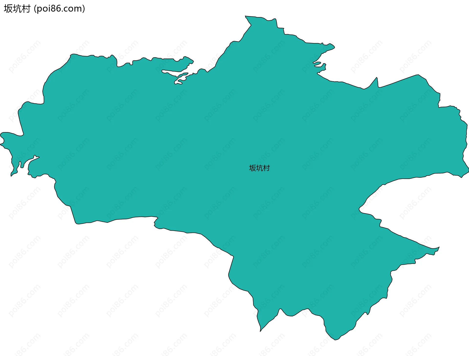 坂坑村边界地图