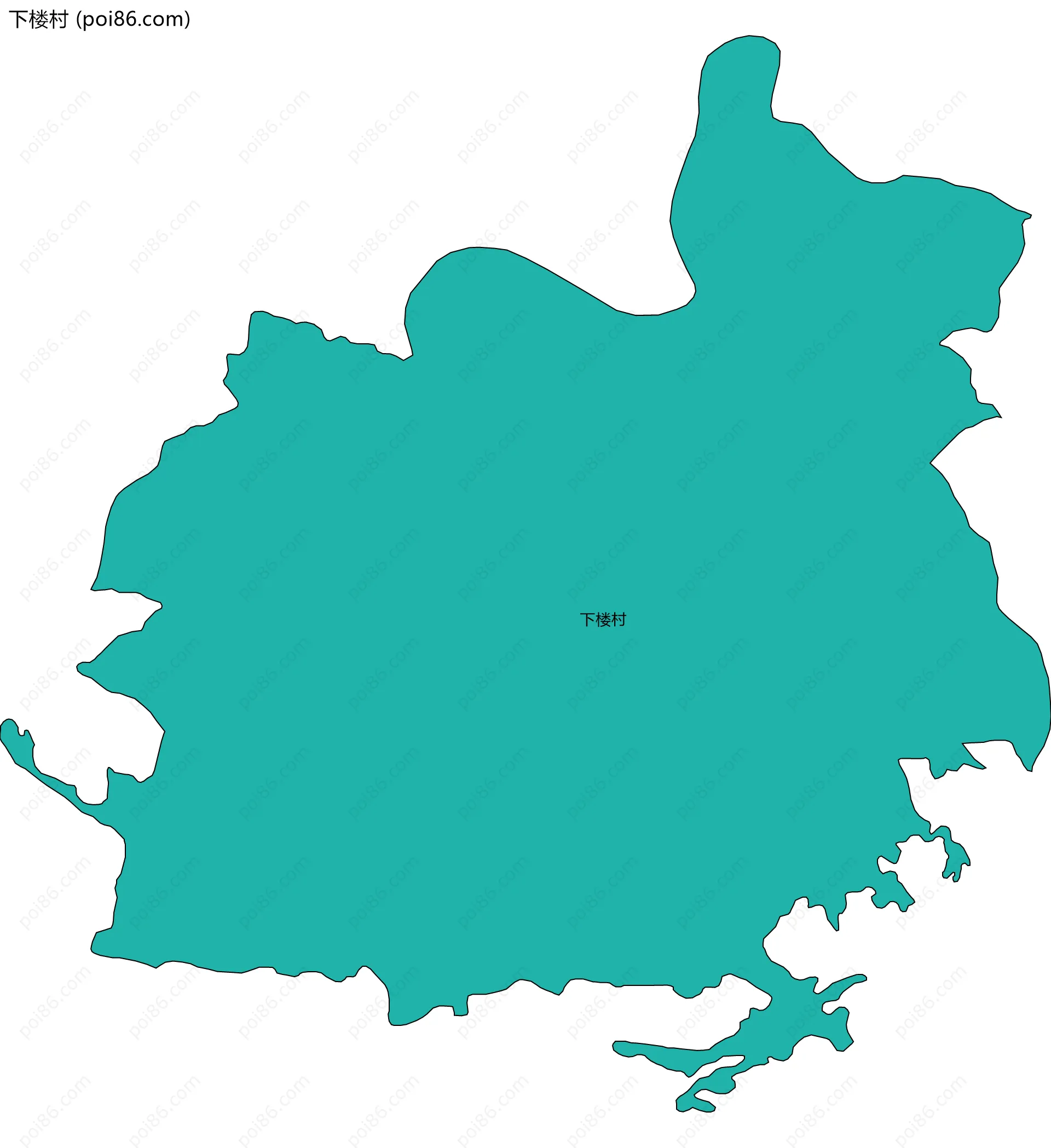 下楼村边界地图