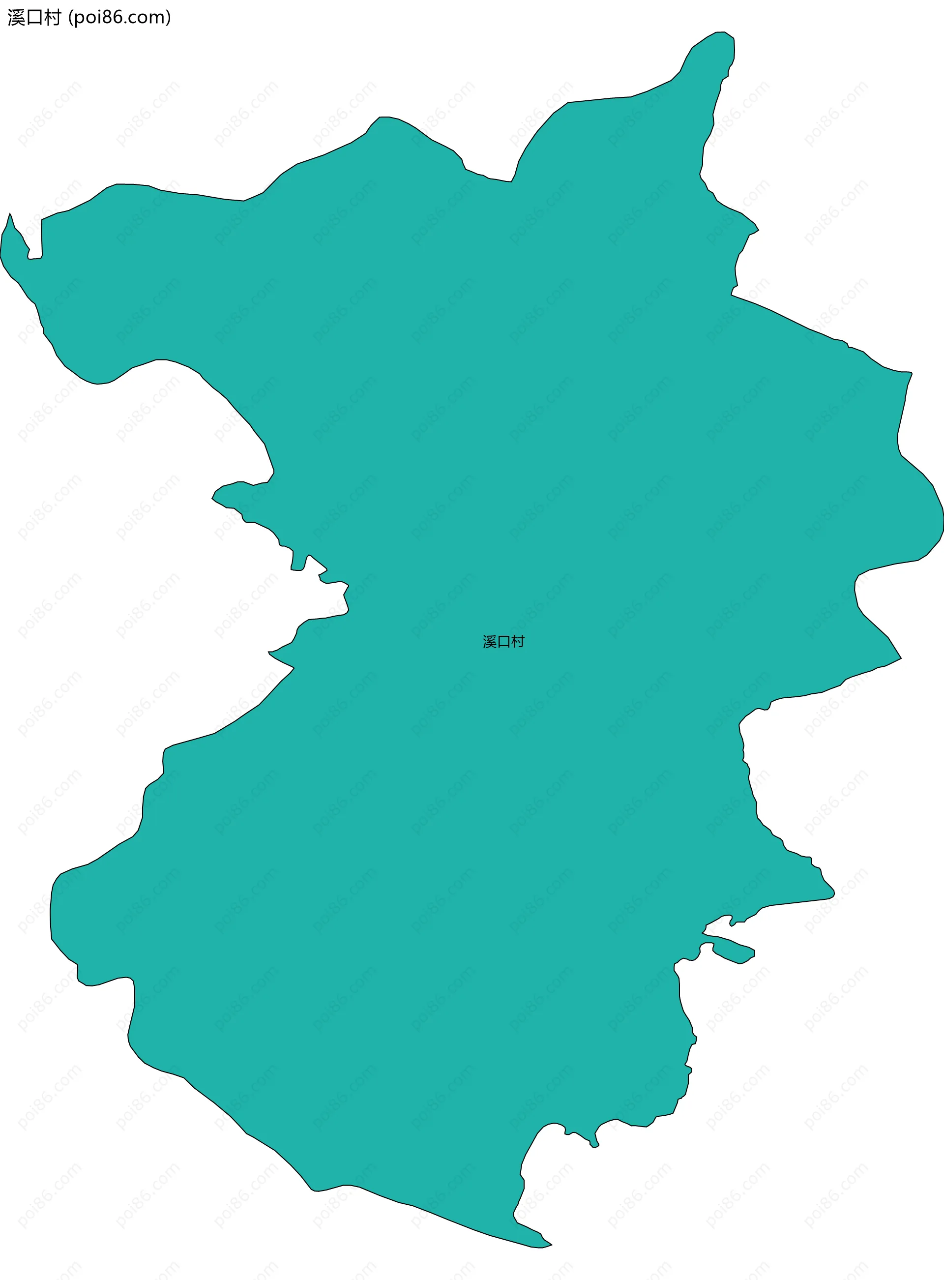 溪口村边界地图