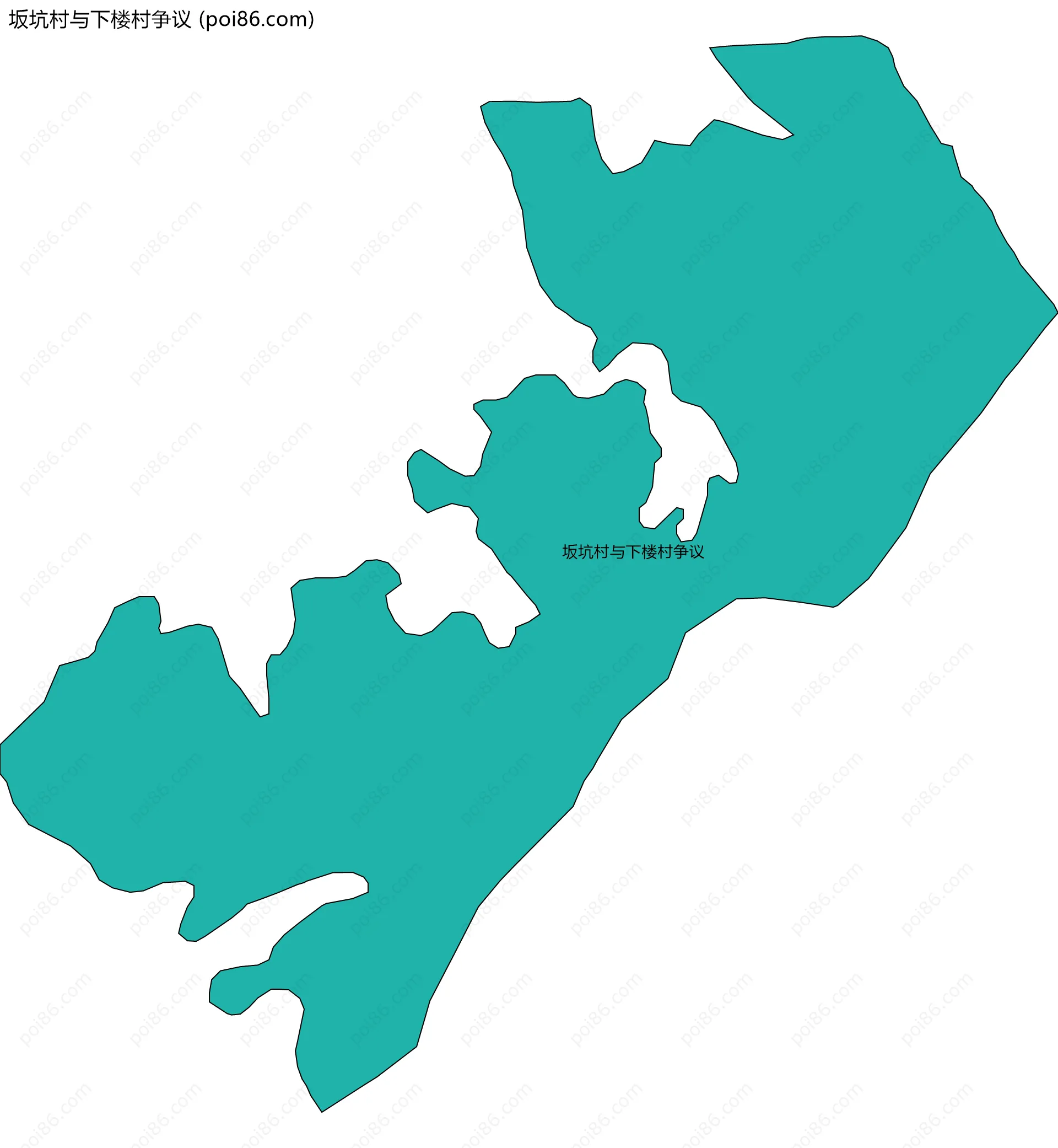 坂坑村与下楼村争议边界地图