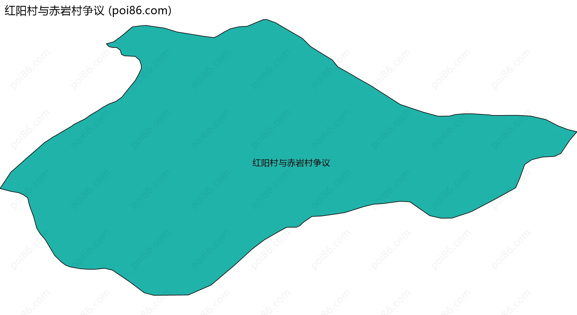 红阳村与赤岩村争议边界地图