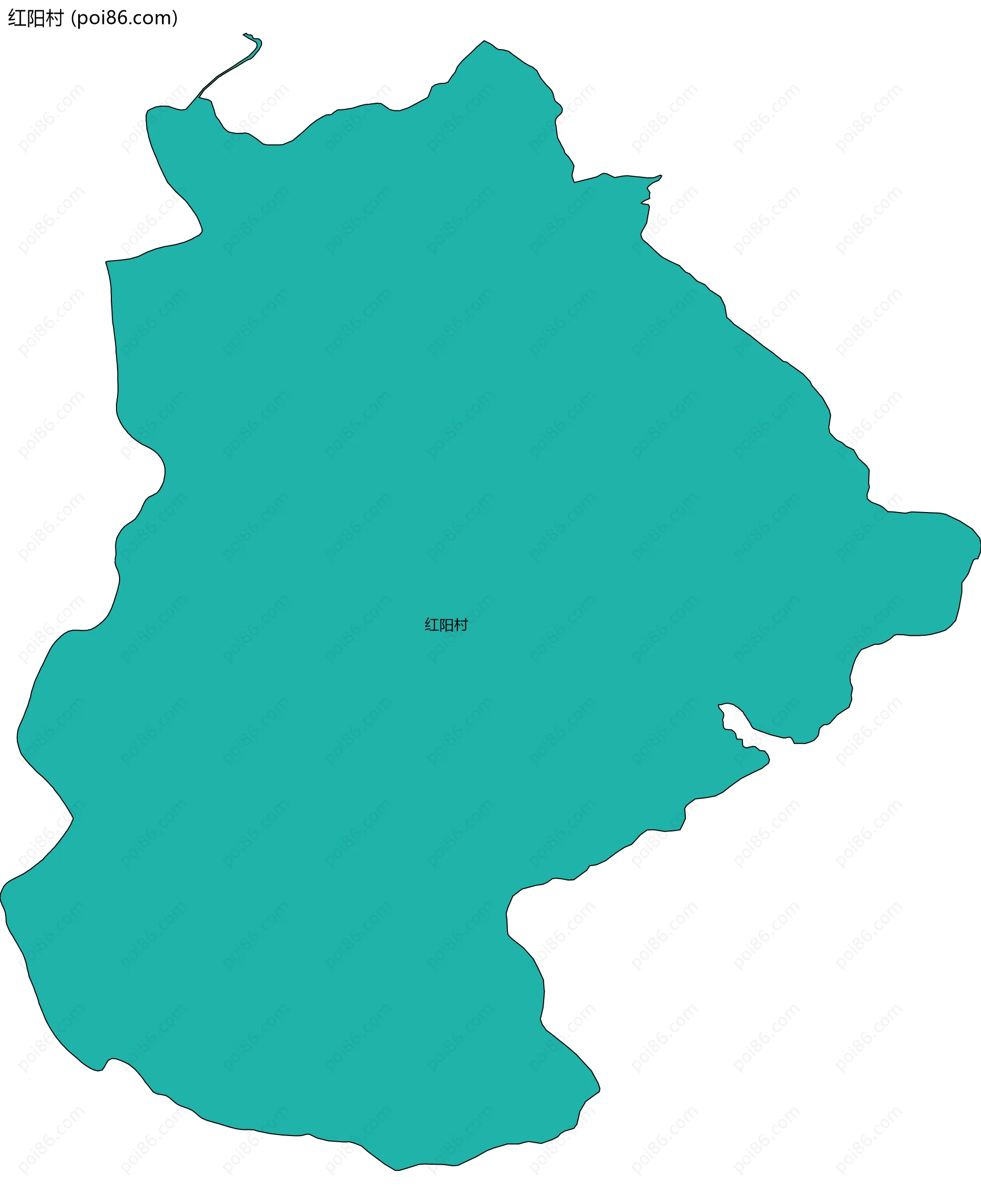 红阳村边界地图