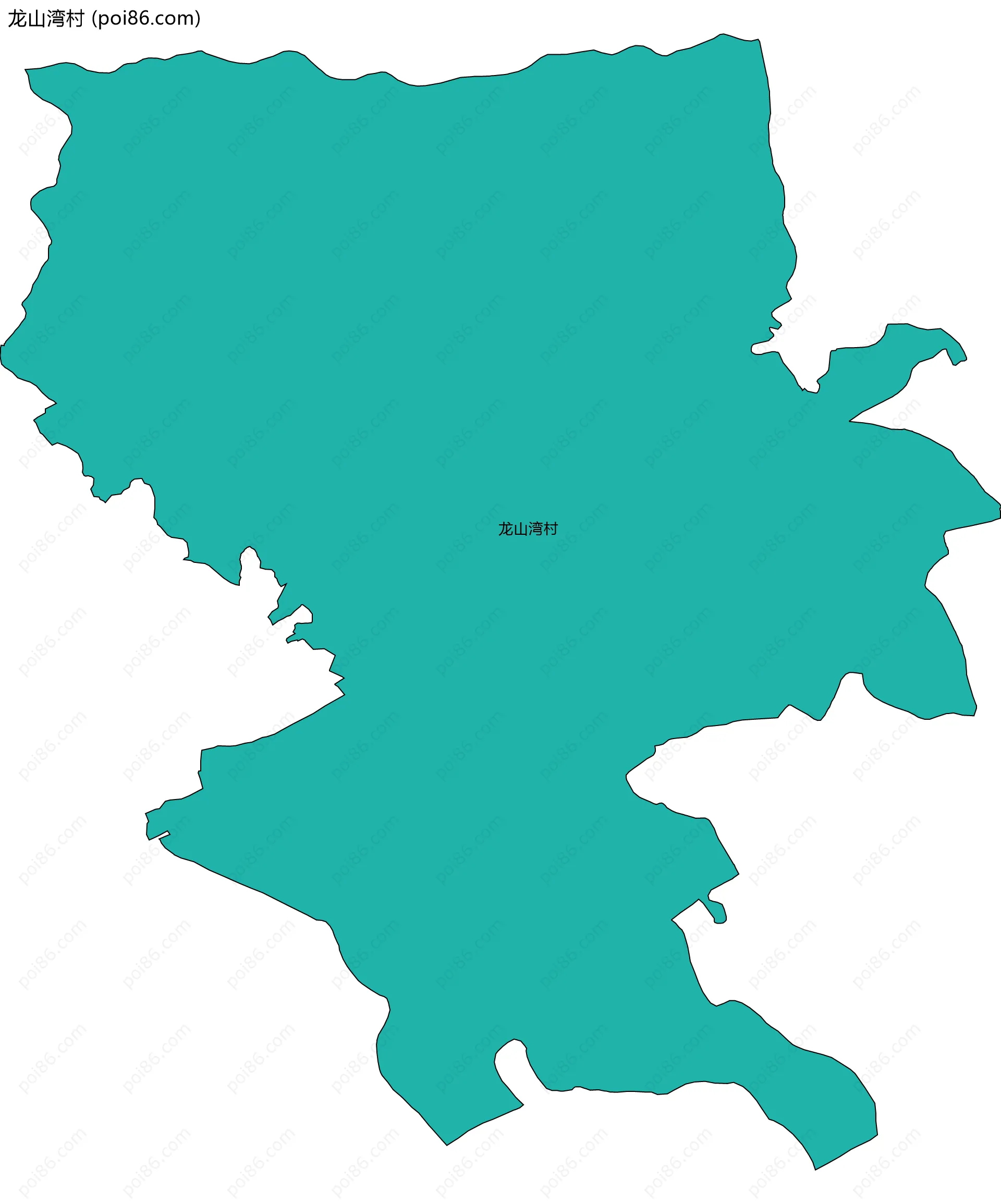 龙山湾村边界地图