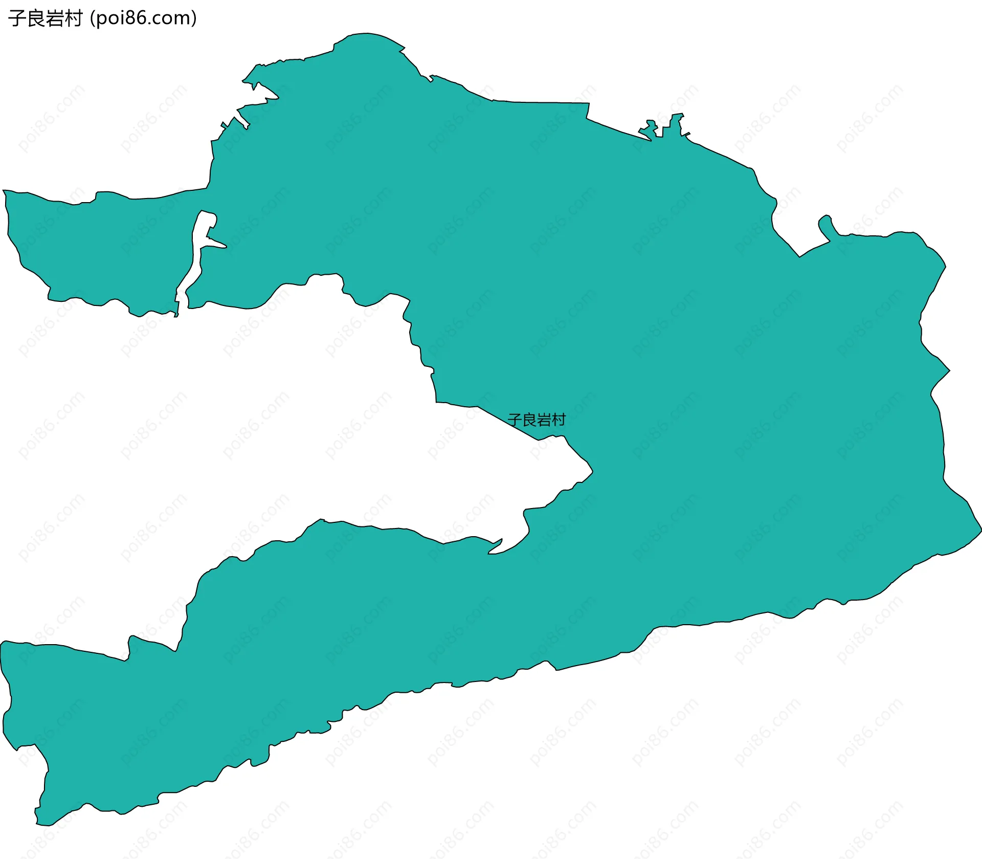 子良岩村边界地图