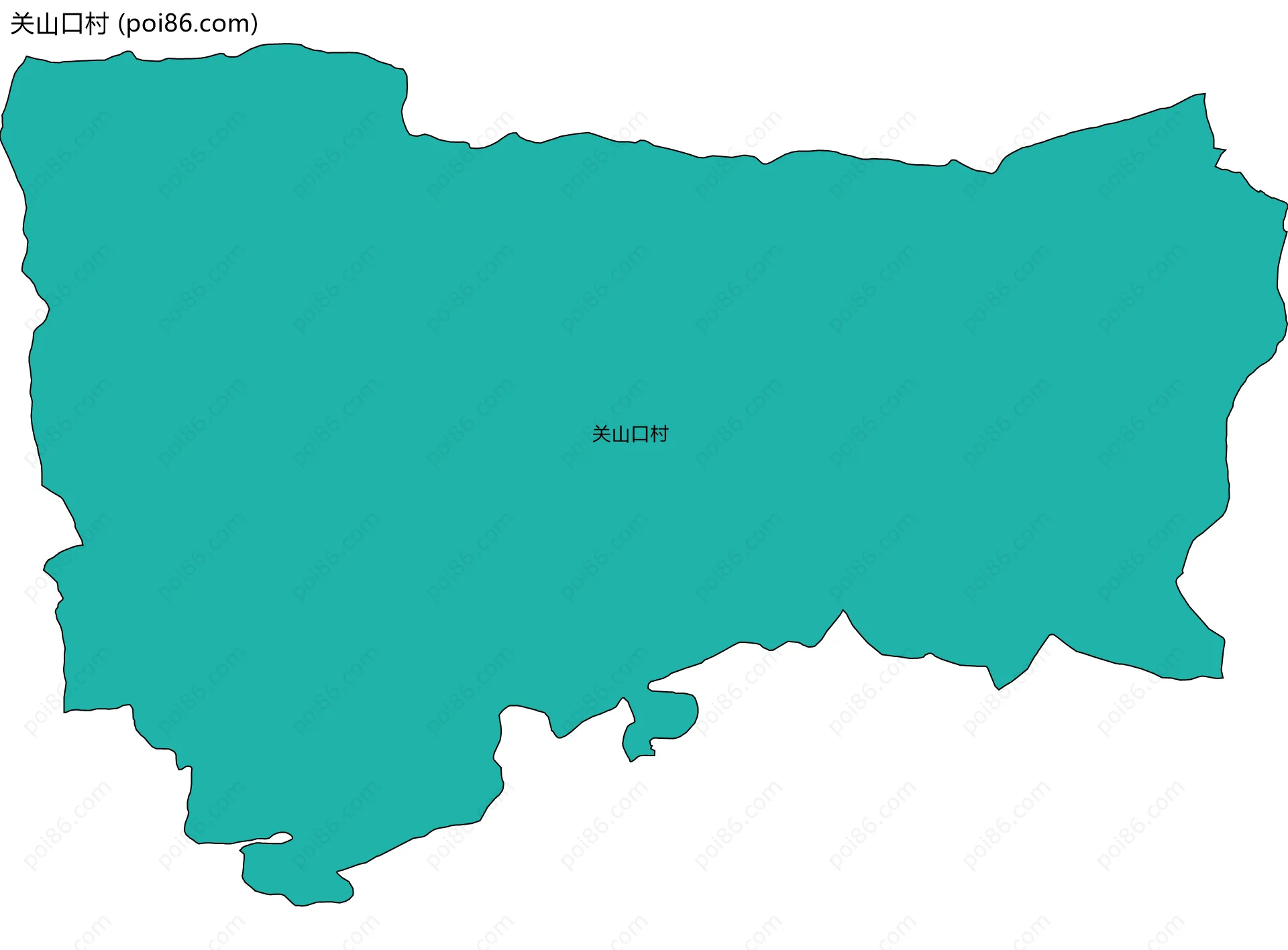 关山口村边界地图