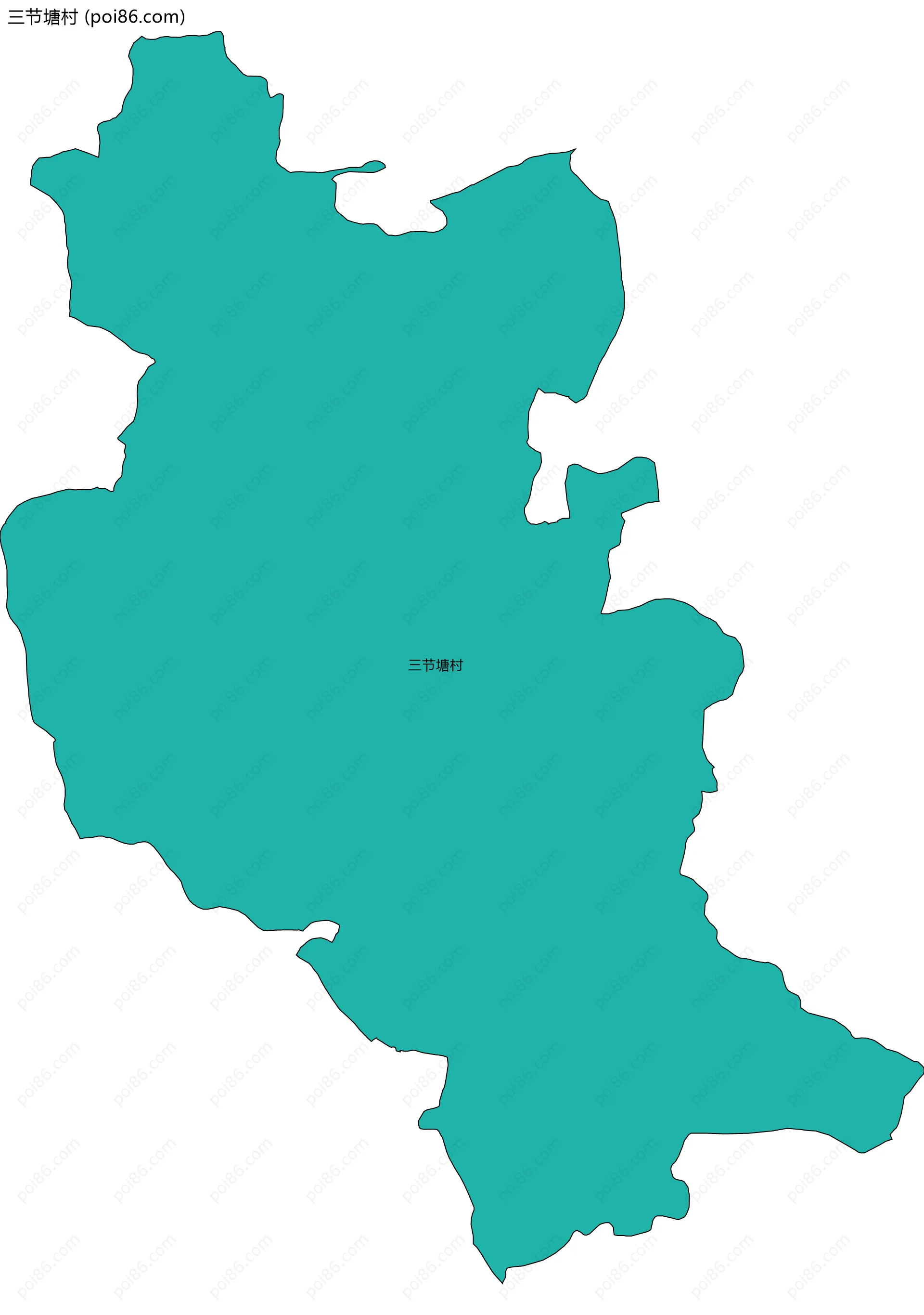 三节塘村边界地图