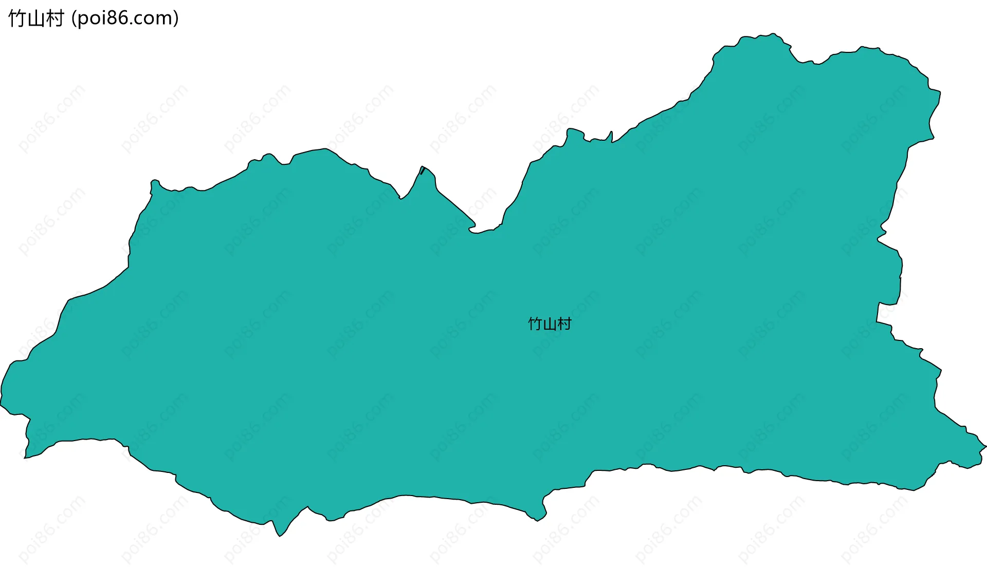 竹山村边界地图