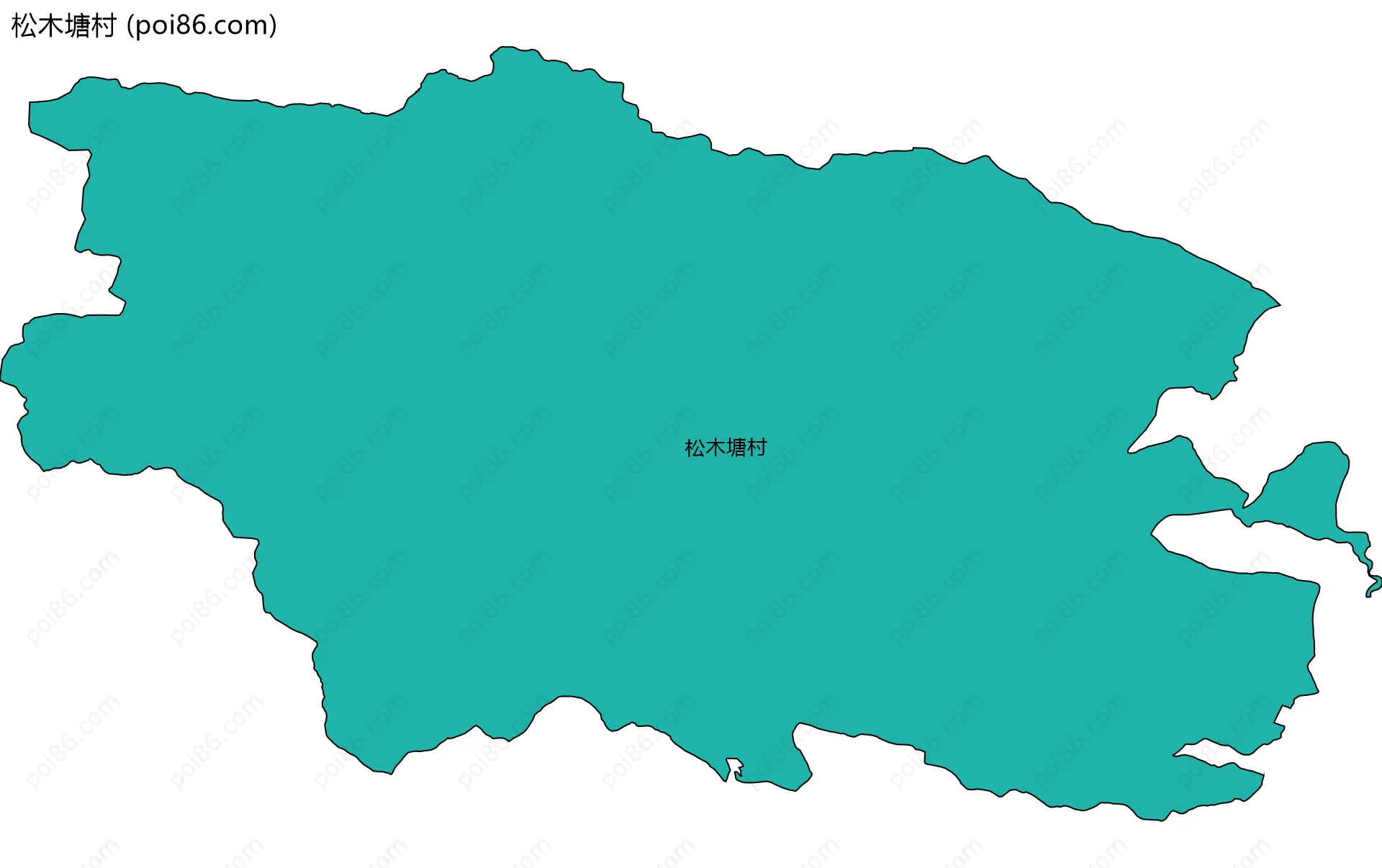 松木塘村边界地图