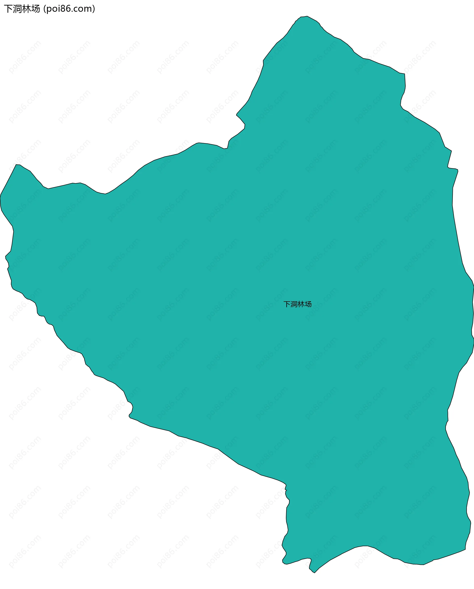 下洞林场边界地图