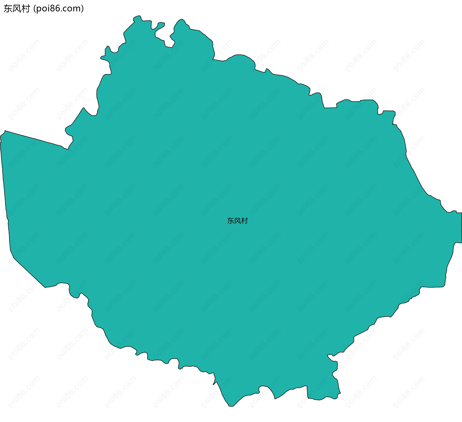 东风村边界地图