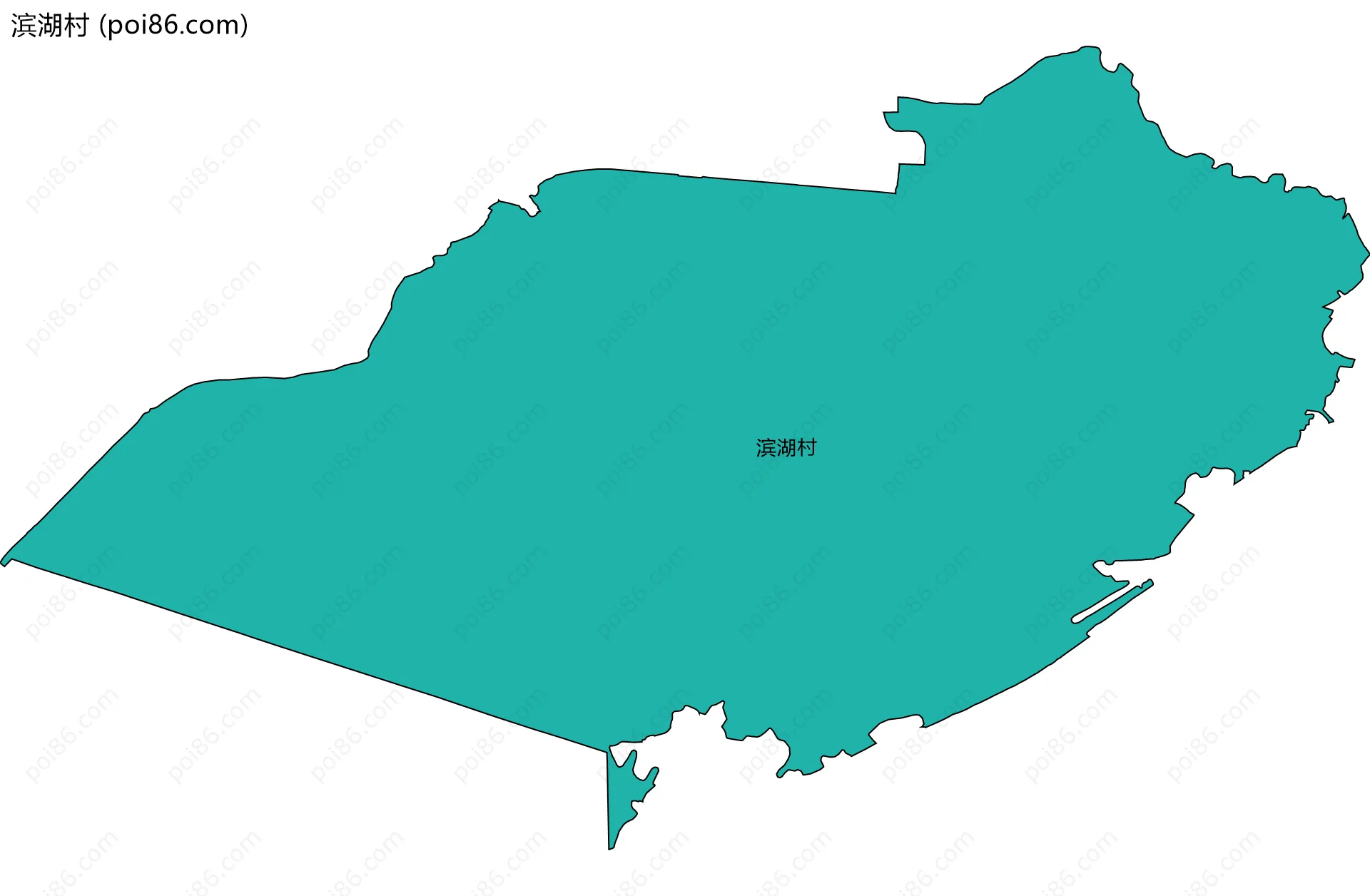 滨湖村边界地图